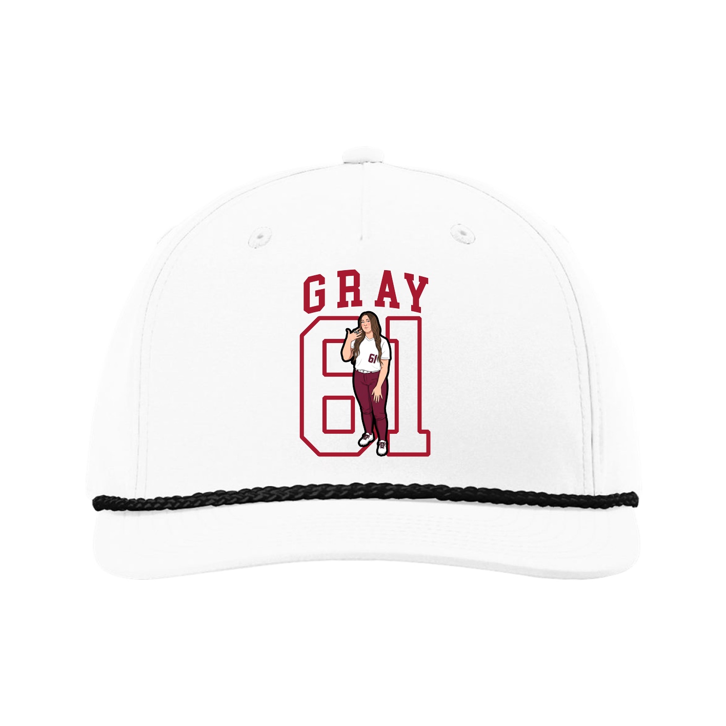 Five-Panel Classic Rope Cap — Shirsey in White