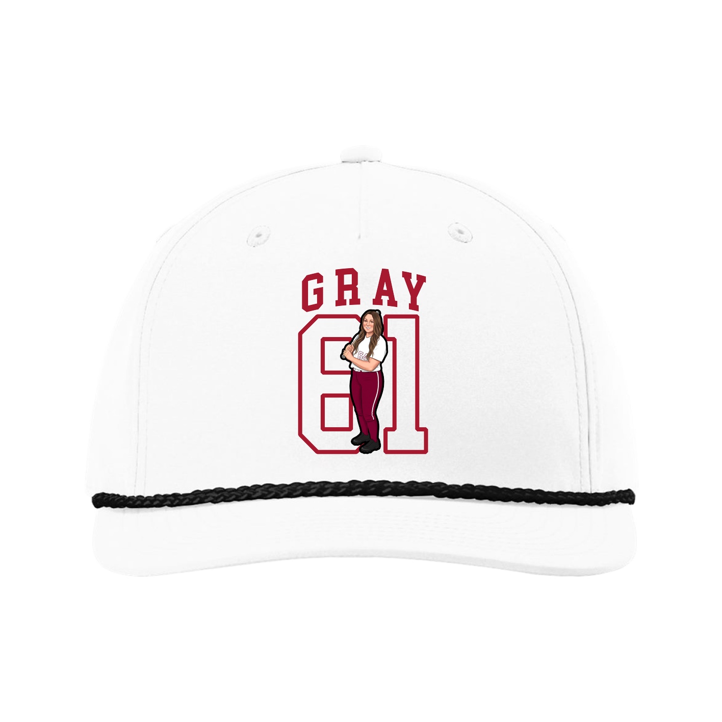 Five-Panel Classic Rope Cap — Shirsey in White