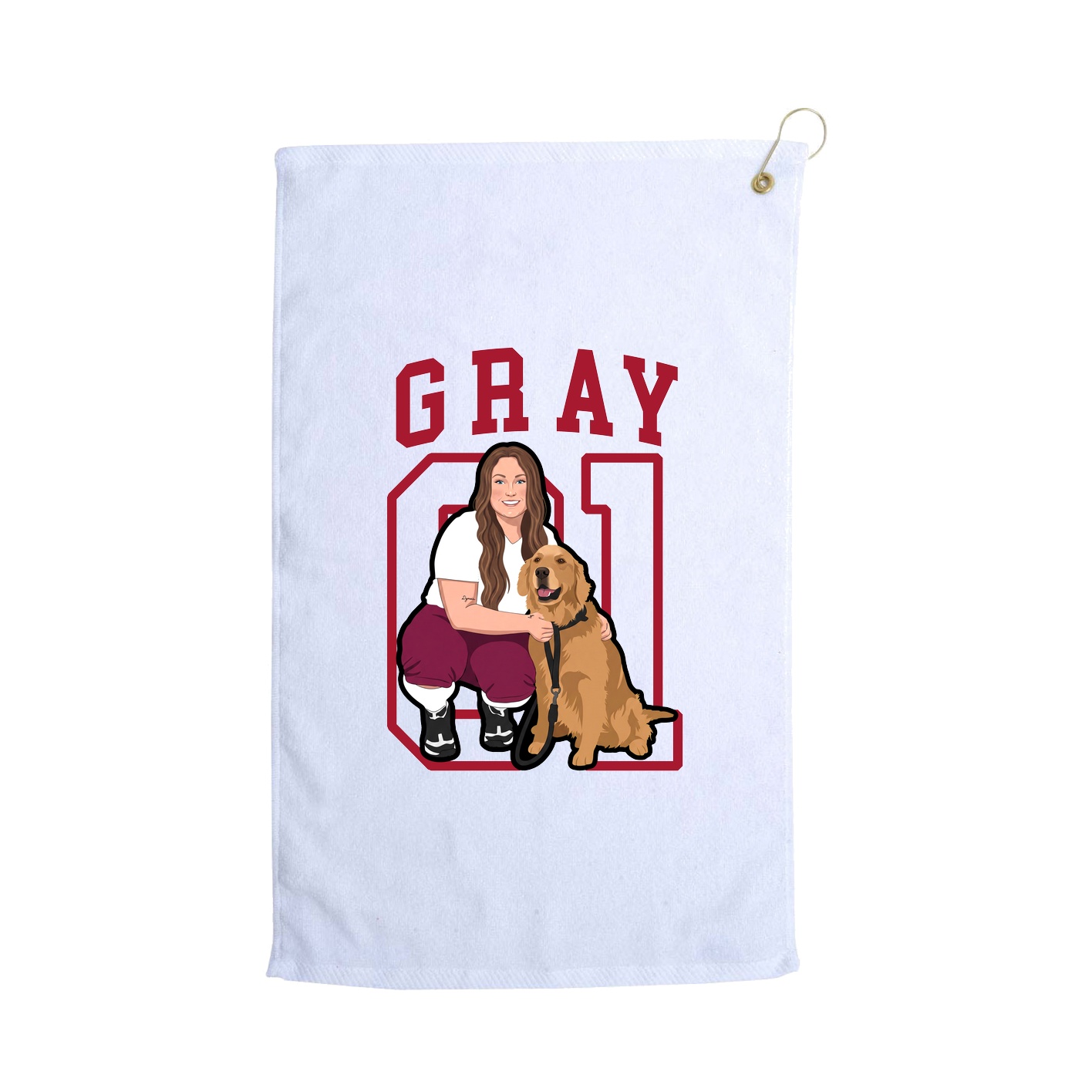 Golf Towel — Shirsey in White