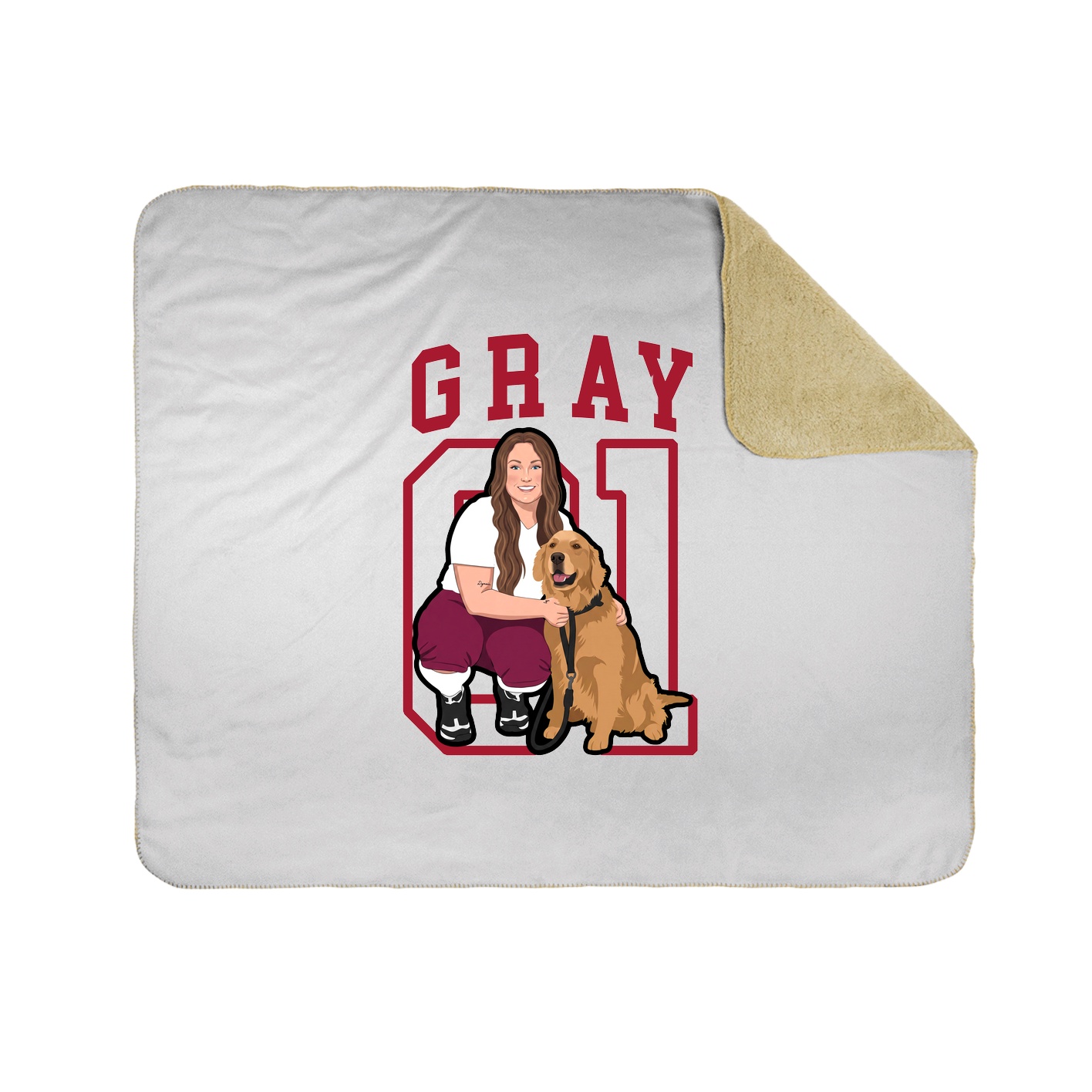 Throw Blanket — Shirsey in White