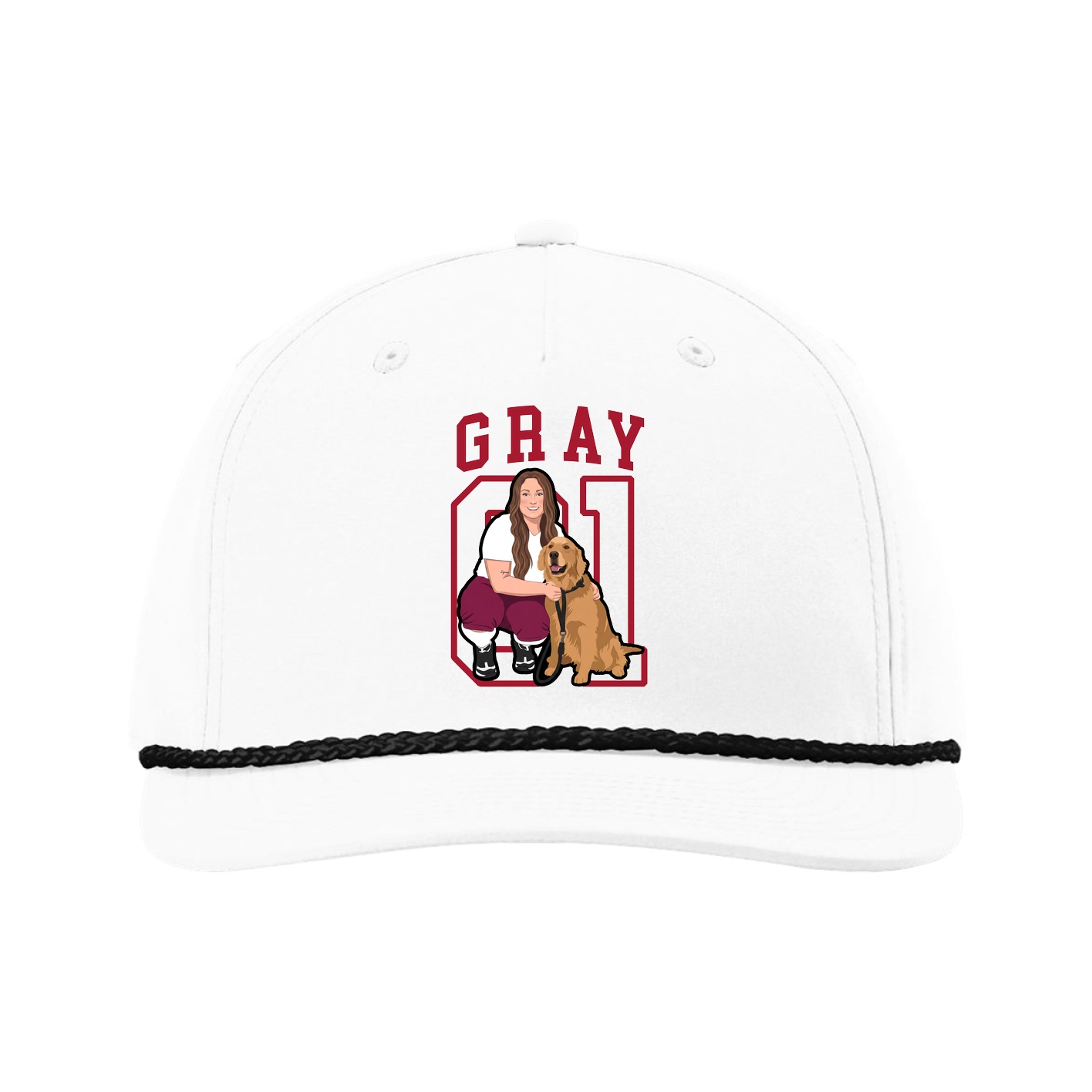 Five-Panel Classic Rope Cap — Shirsey in White