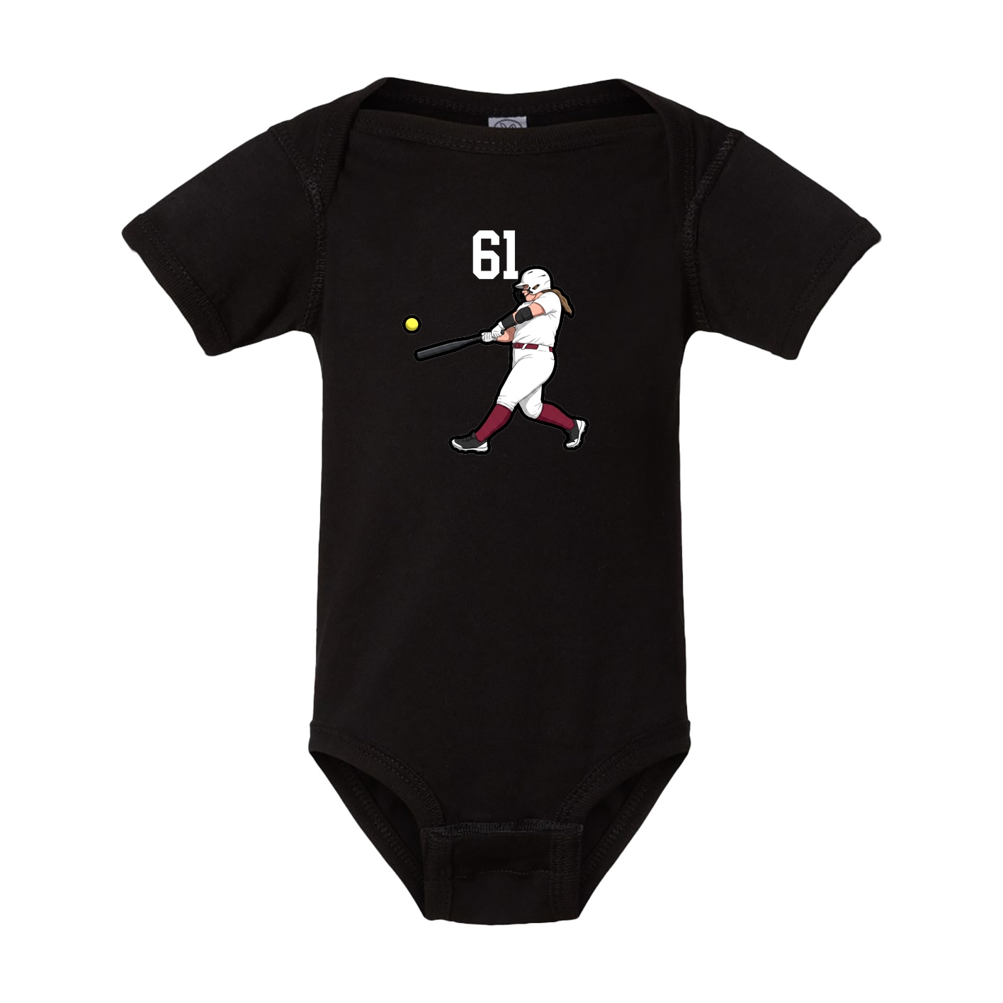 Baby Onesie — Number Top in Black