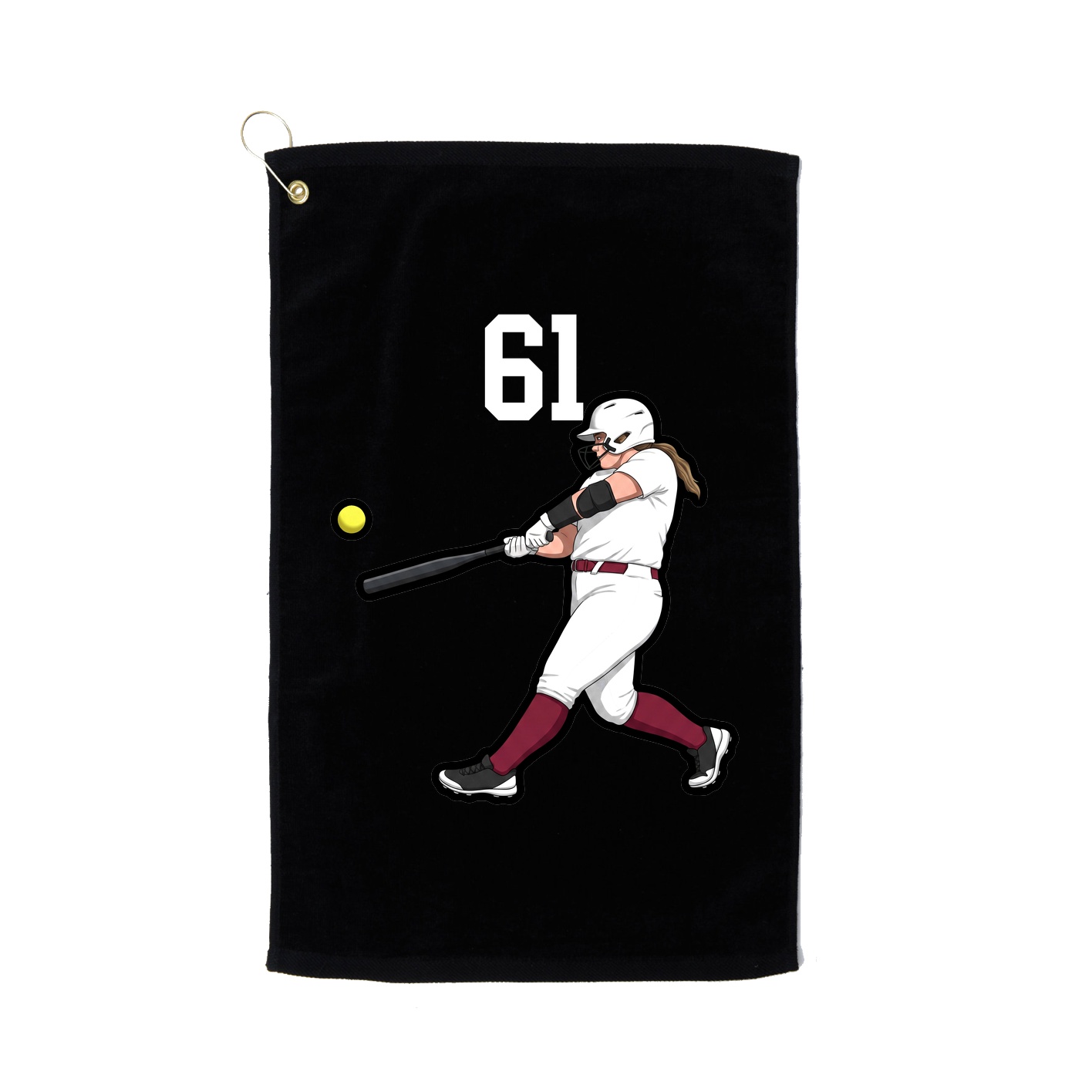 Golf Towel — Number Top in Black