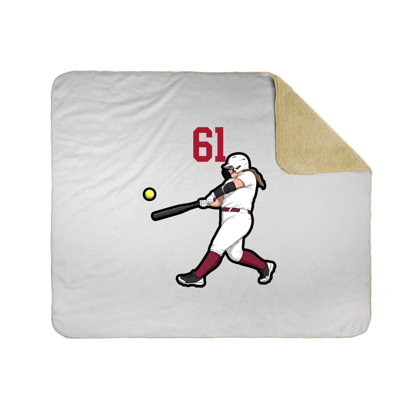 Throw Blanket — Number Top in White