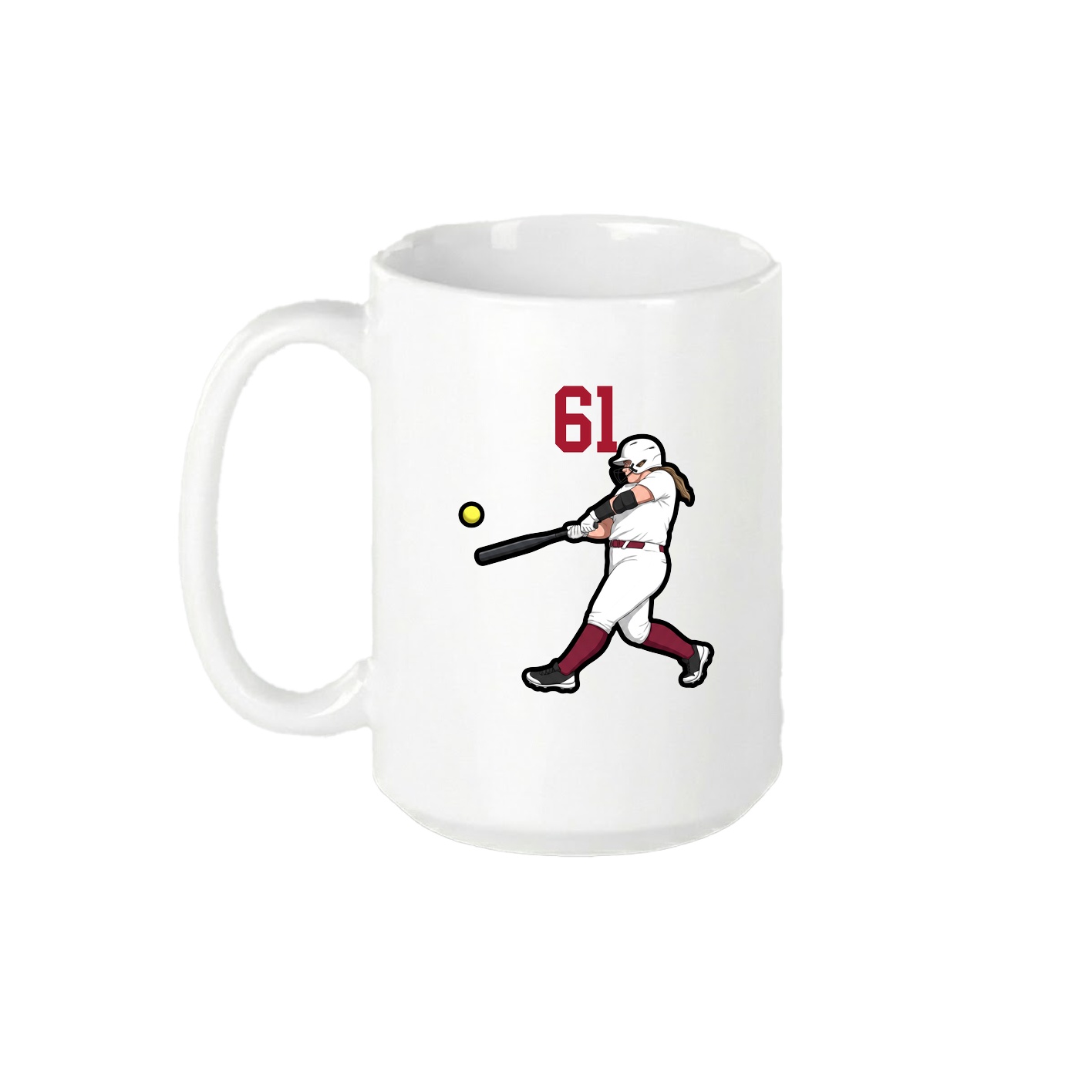 15oz Coffee Mug — Number Top in White