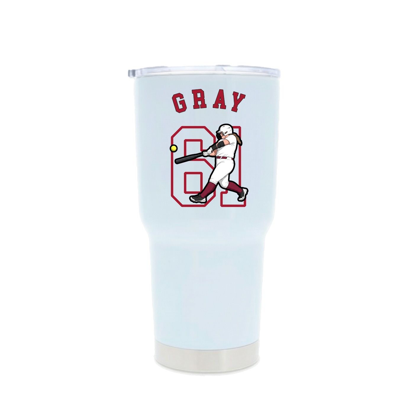 30oz Stainless Steel Tumbler — Shirsey Arch in White