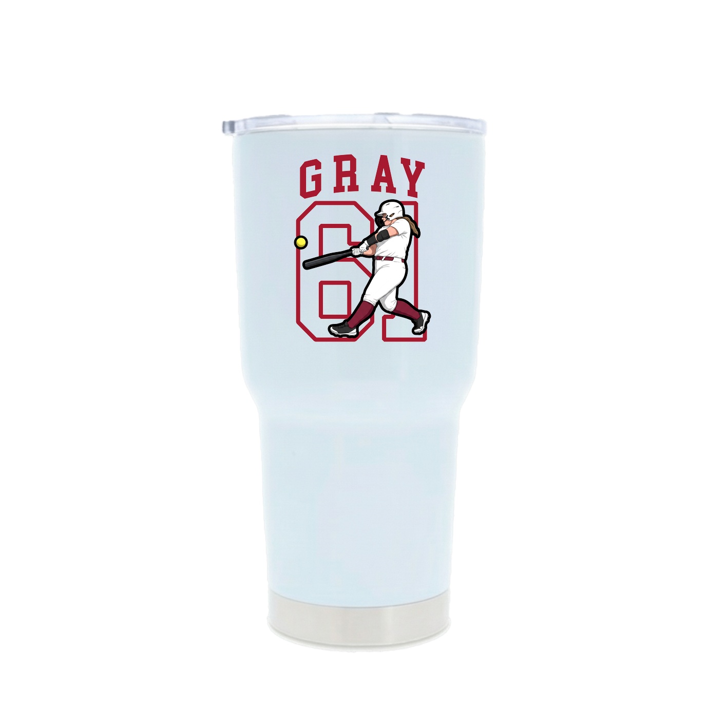 30oz Stainless Steel Tumbler — Shirsey in White