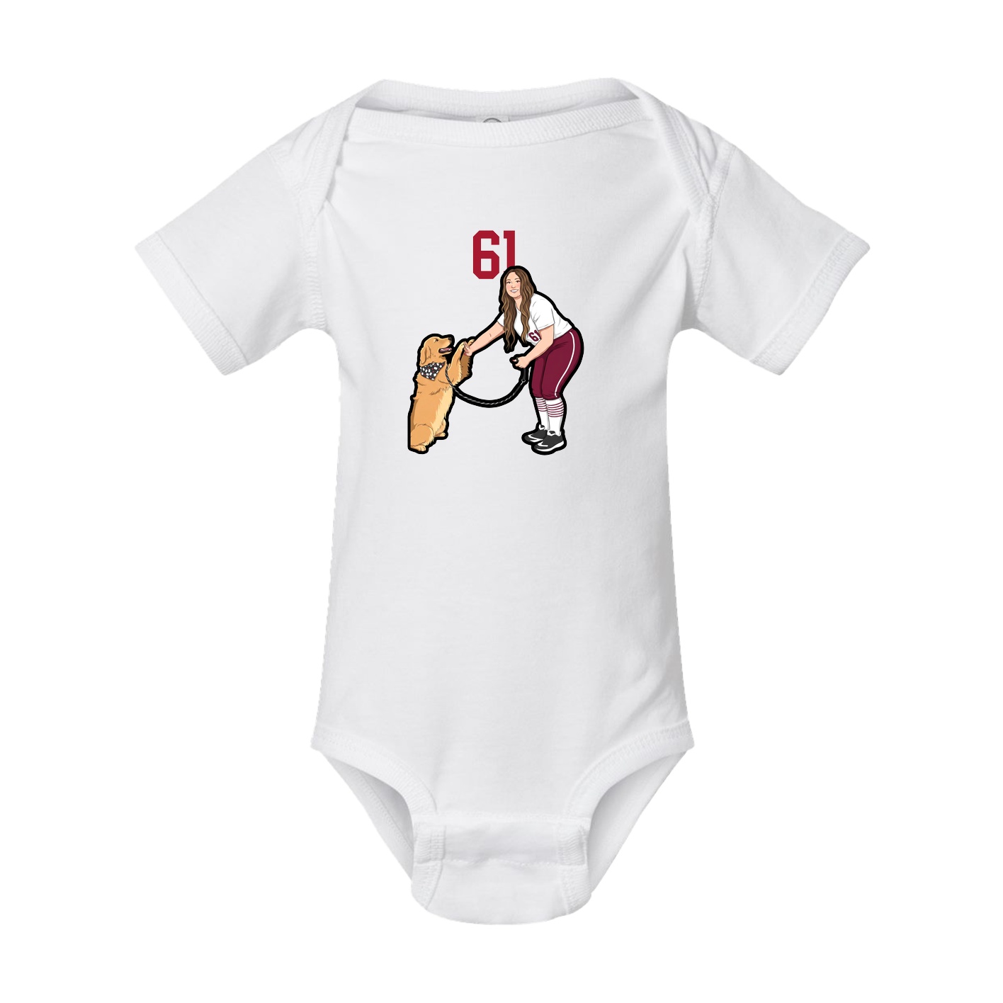 Baby Onesie — Number Top in White