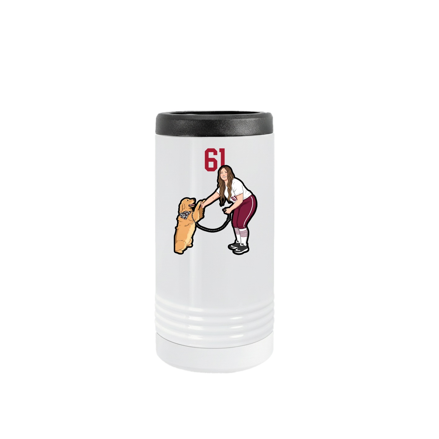 Slim Beverage Holder — Number Top in White