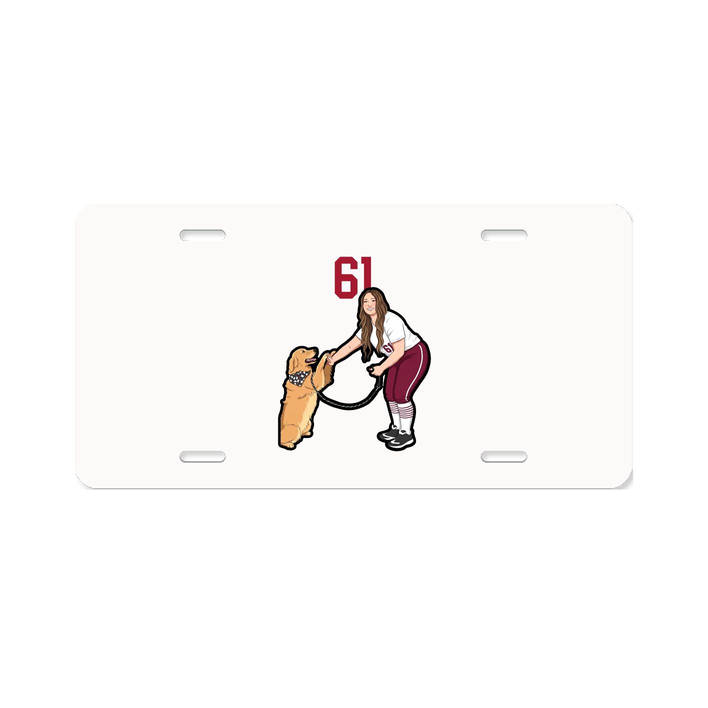 License Plate — Number Top in Classic