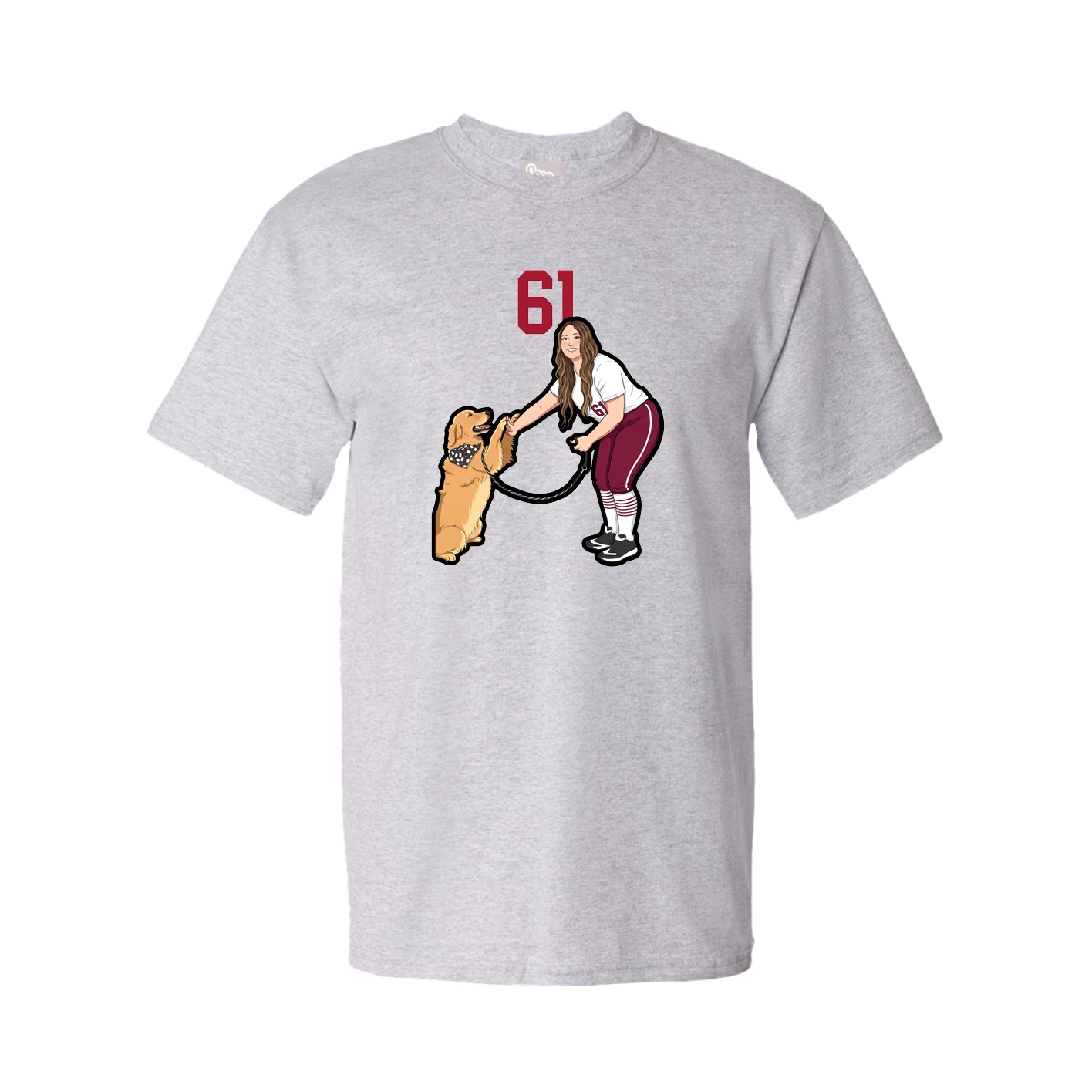 Youth Tee — Number Top in Grey