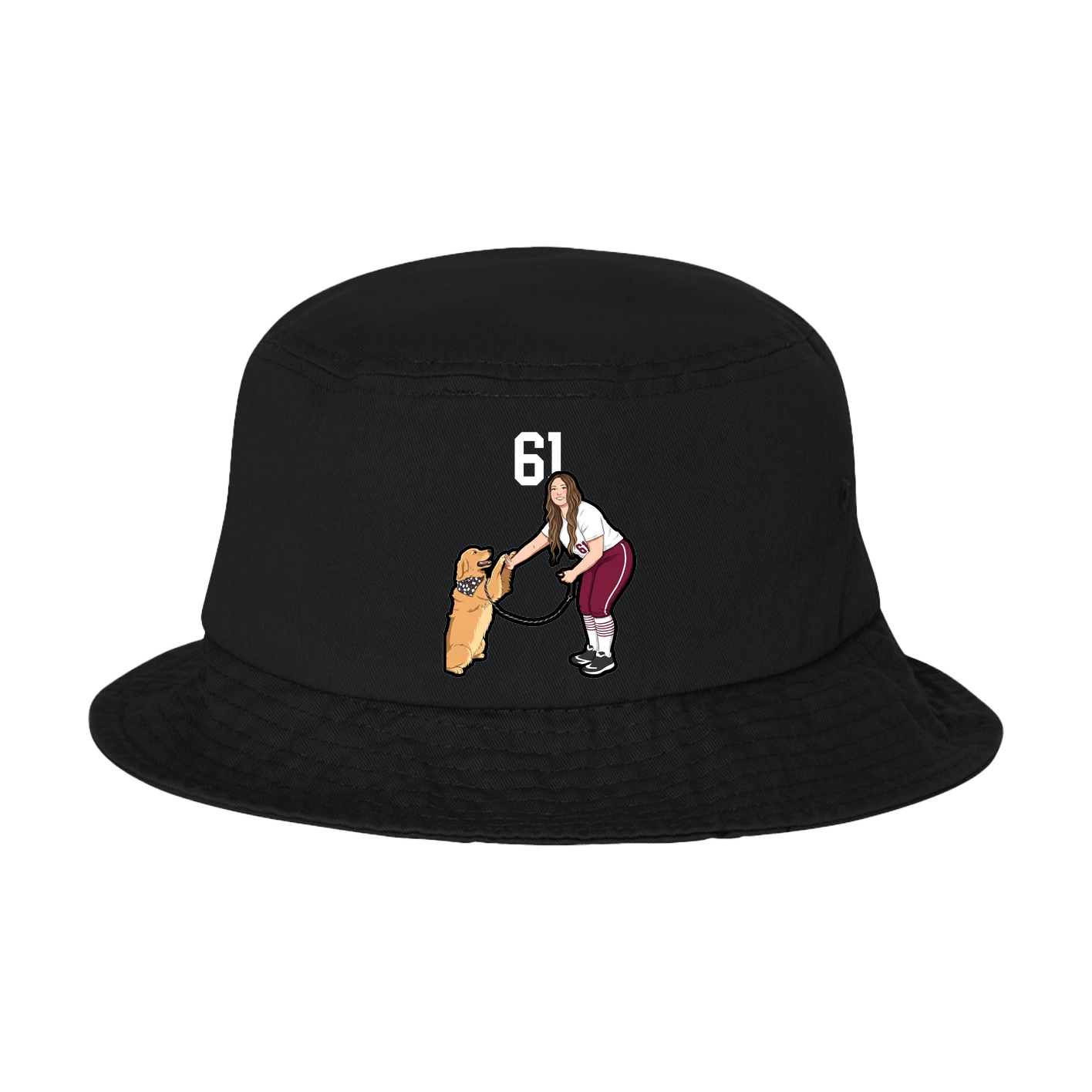 Bucket Cap — Number Top in Black