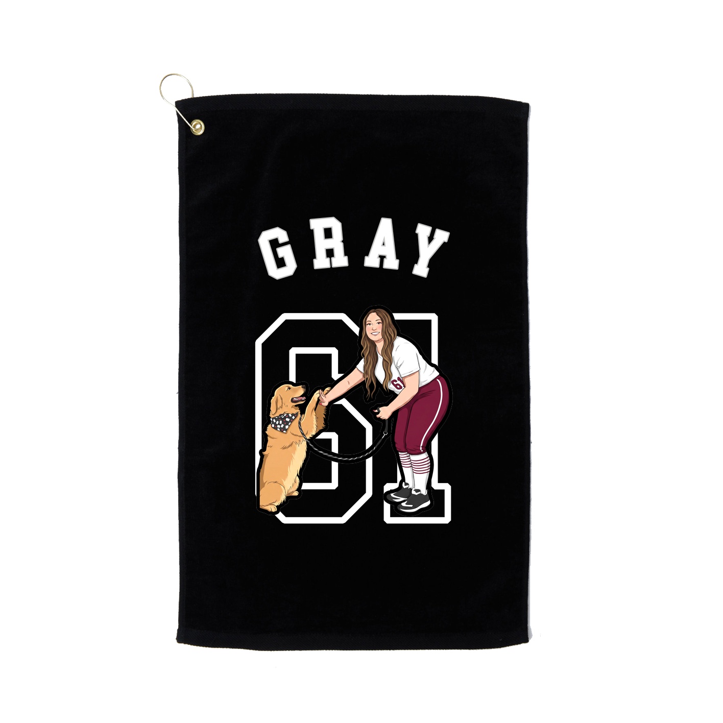Golf Towel — Shirsey Arch in Black