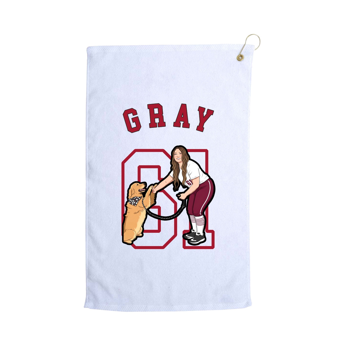 Golf Towel — Shirsey Arch in White