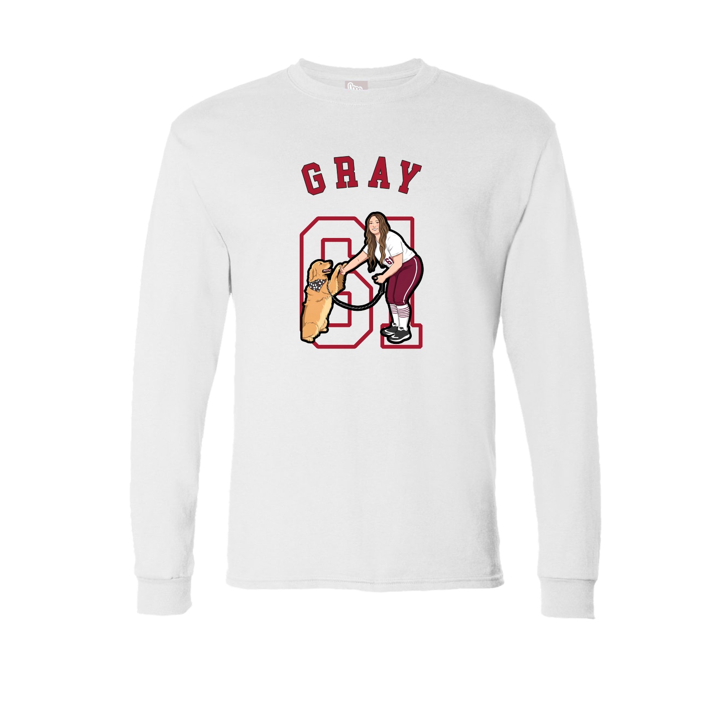 Long Sleeve Tee — Shirsey Arch in White