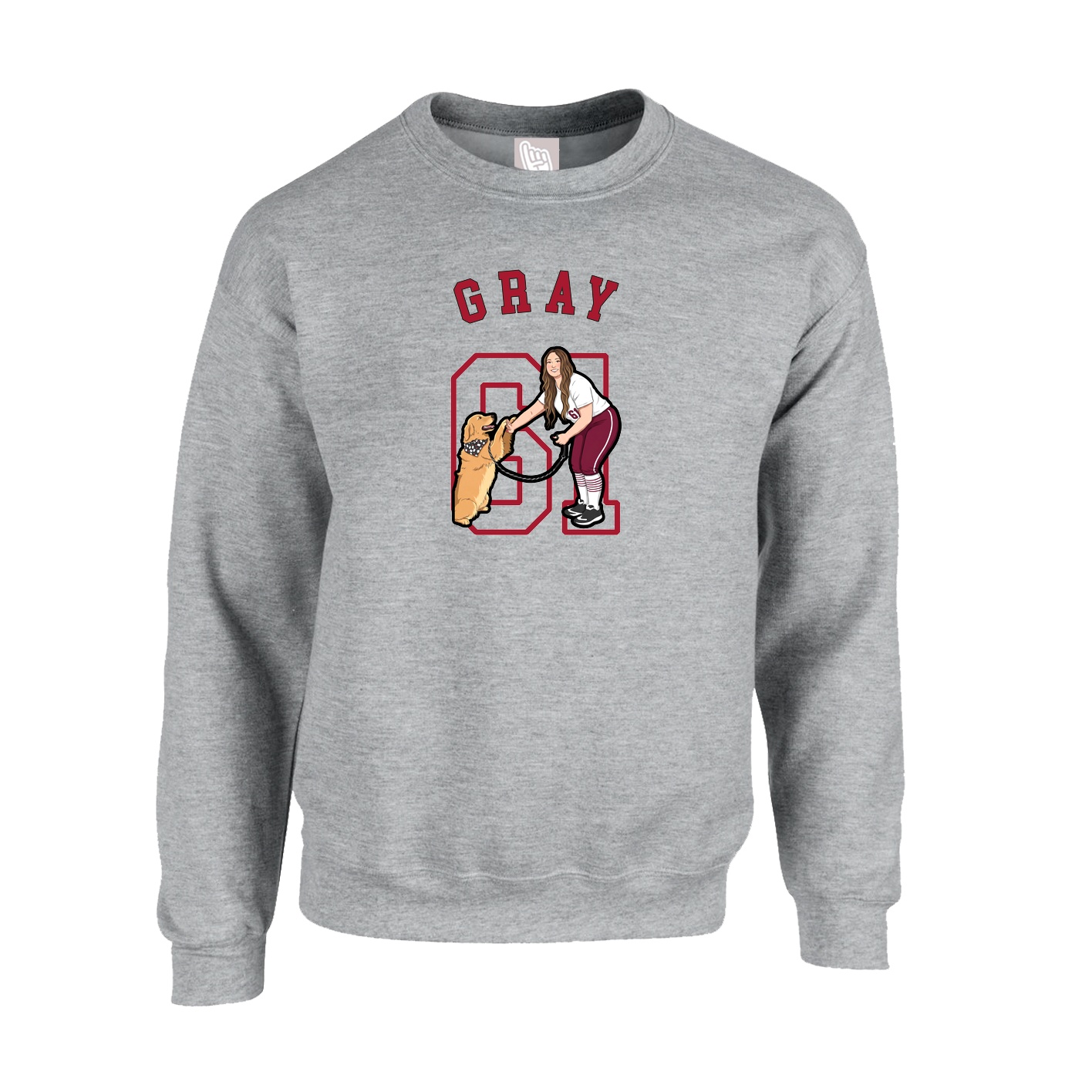 Fleece Crew — Shirsey Arch in Grey