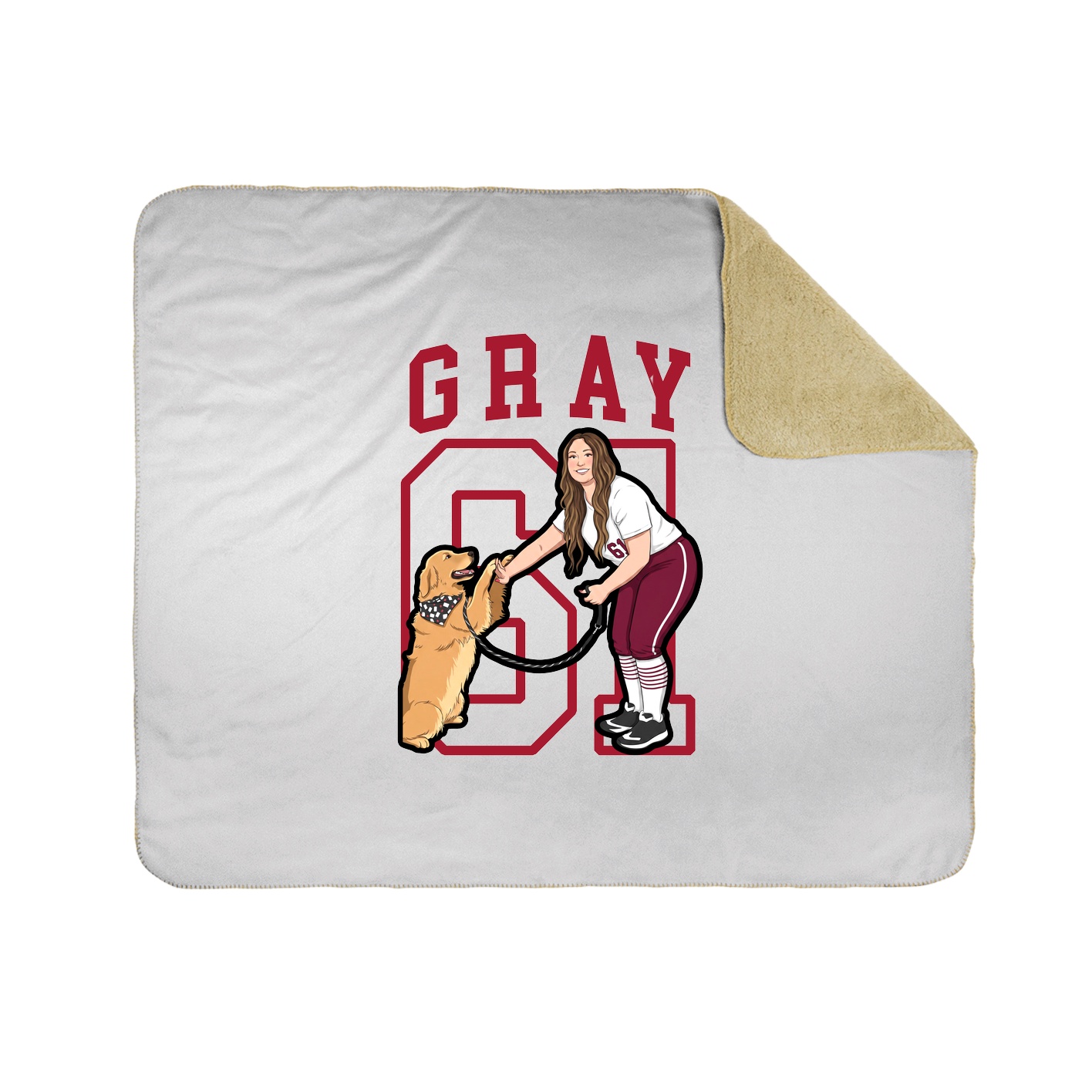 50x60 Sherpa Lined Throw Blanket