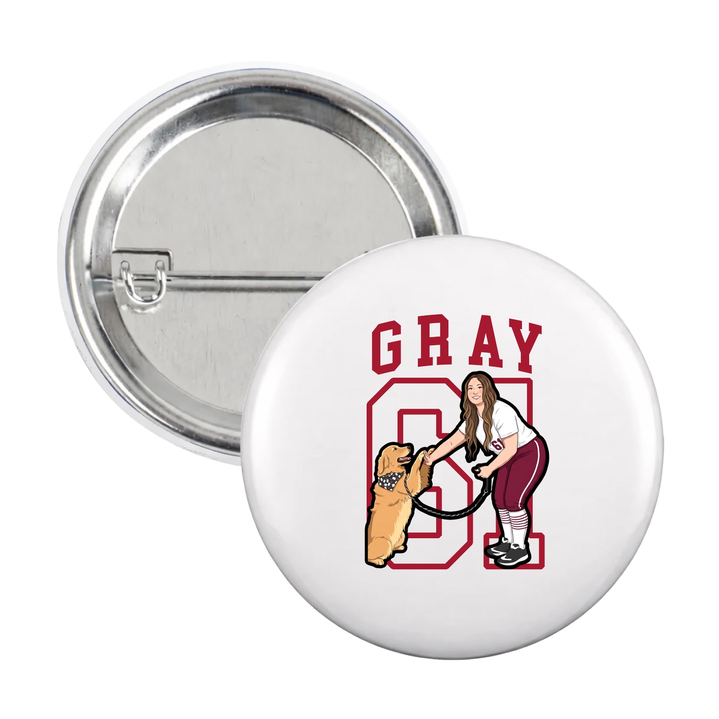Game Day Button — Shirsey in White