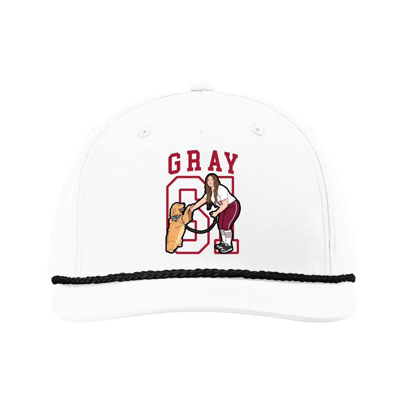 Five-Panel Classic Rope Cap — Shirsey in White