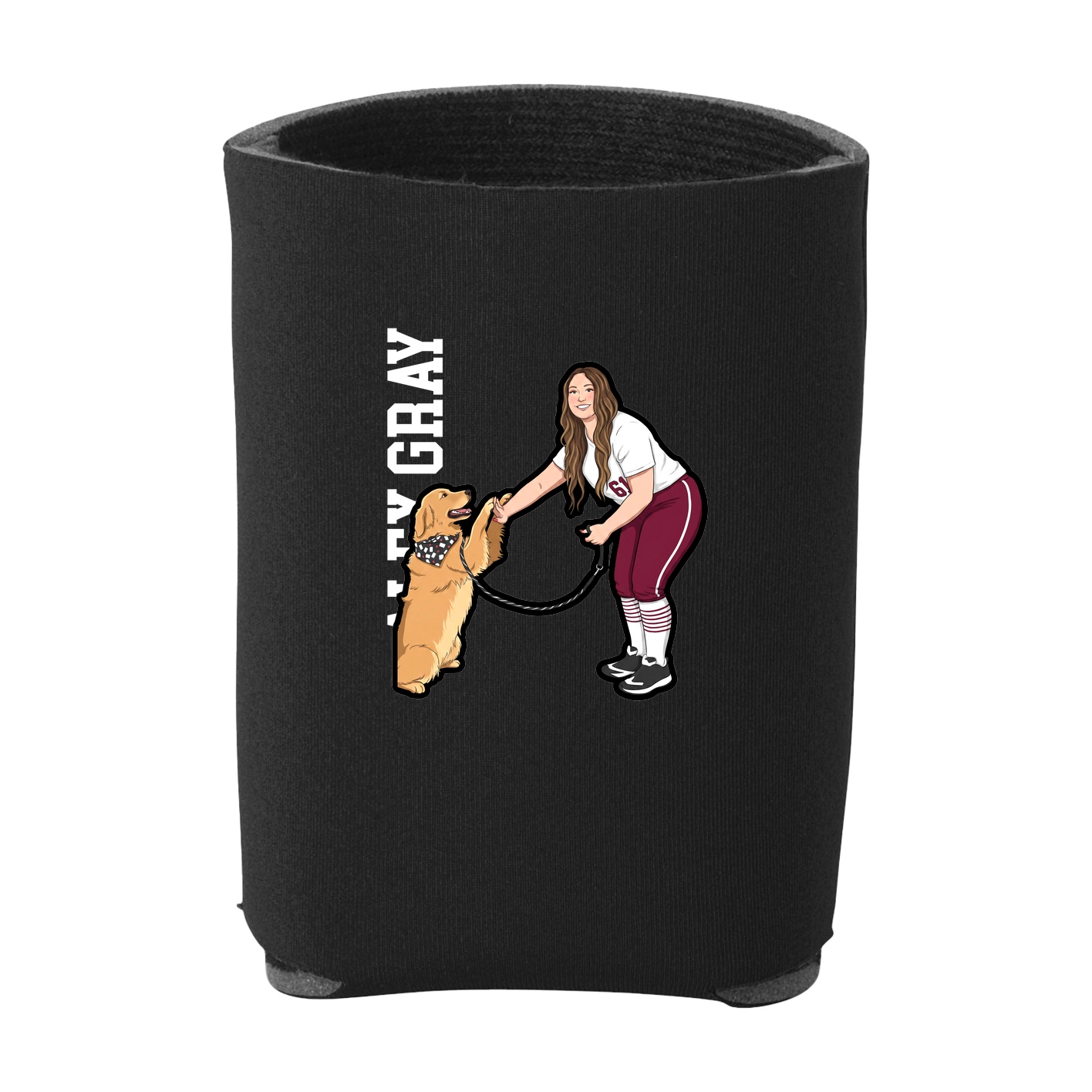 Can Holder — Name Vertical in Black