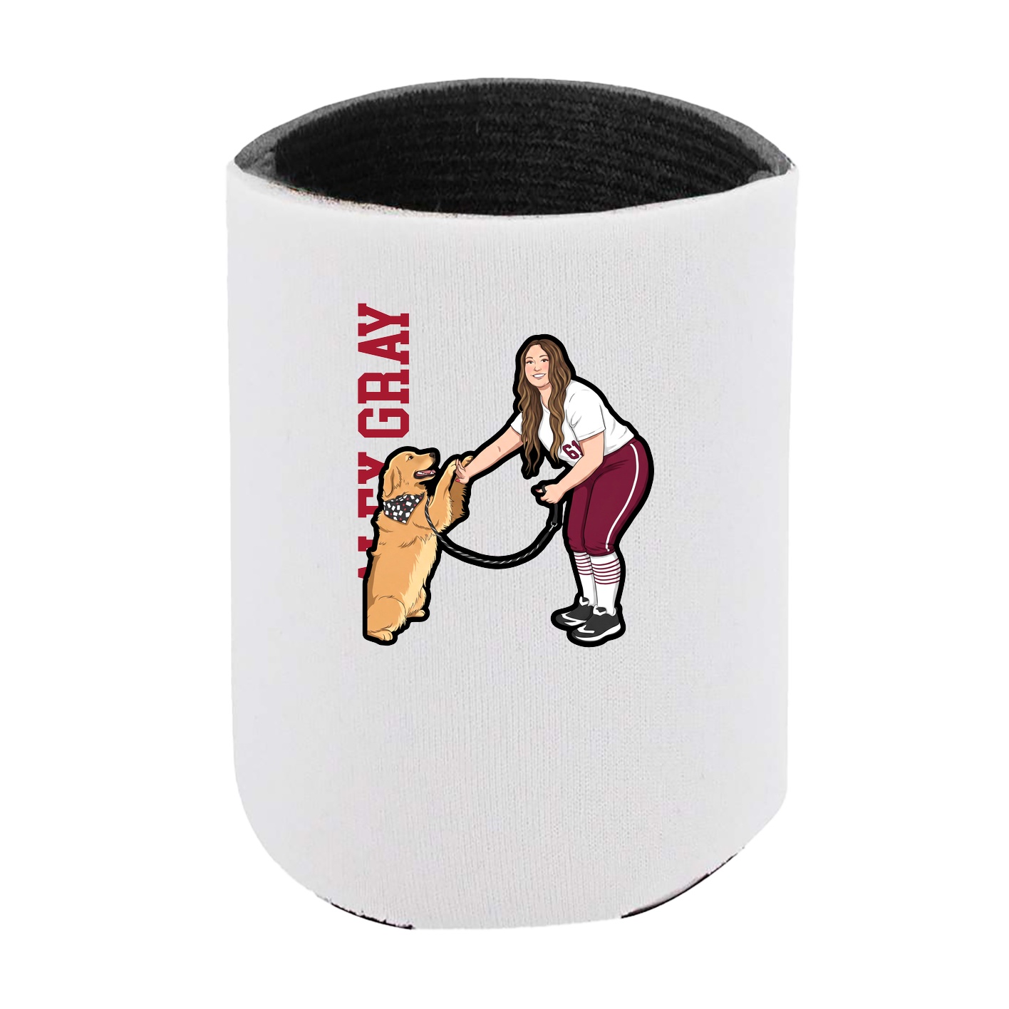Can Holder — Name Vertical in White