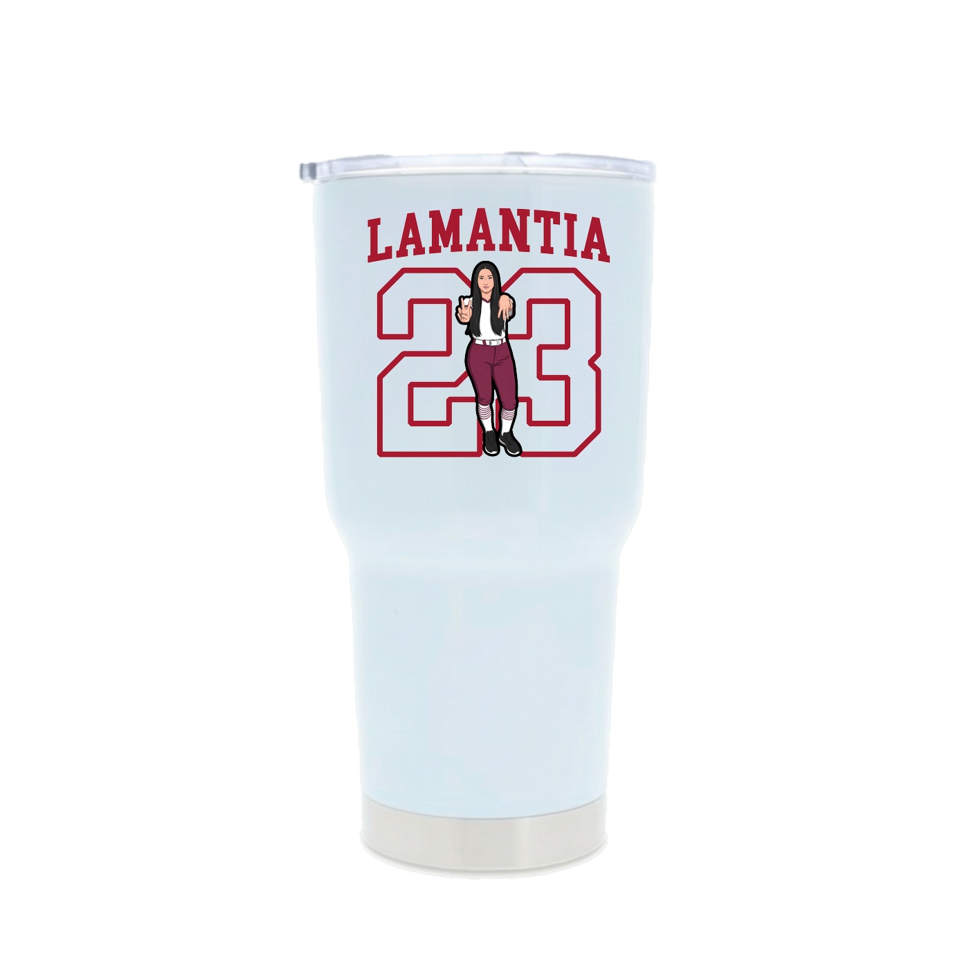 30oz Stainless Steel Tumbler — Shirsey in White