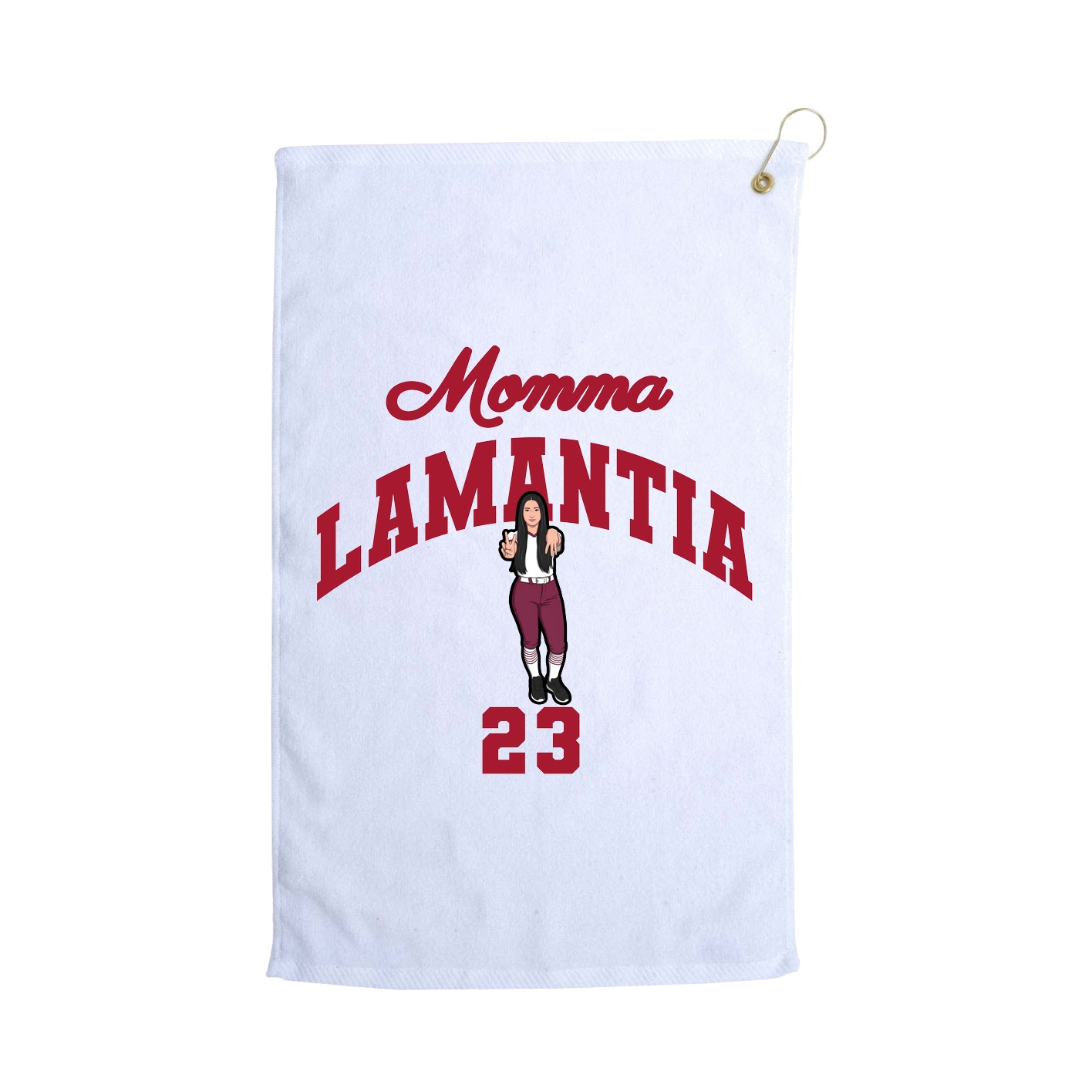 Golf Towel — Mothers Day Arch in White