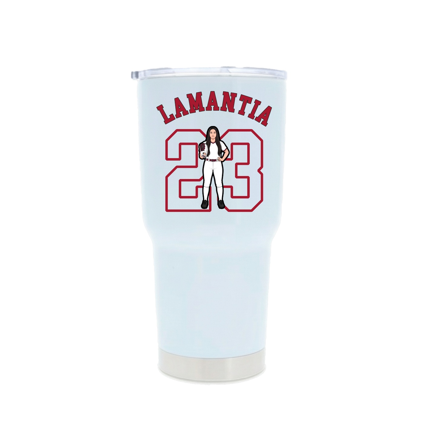 30oz Stainless Steel Tumbler — Shirsey Arch in White