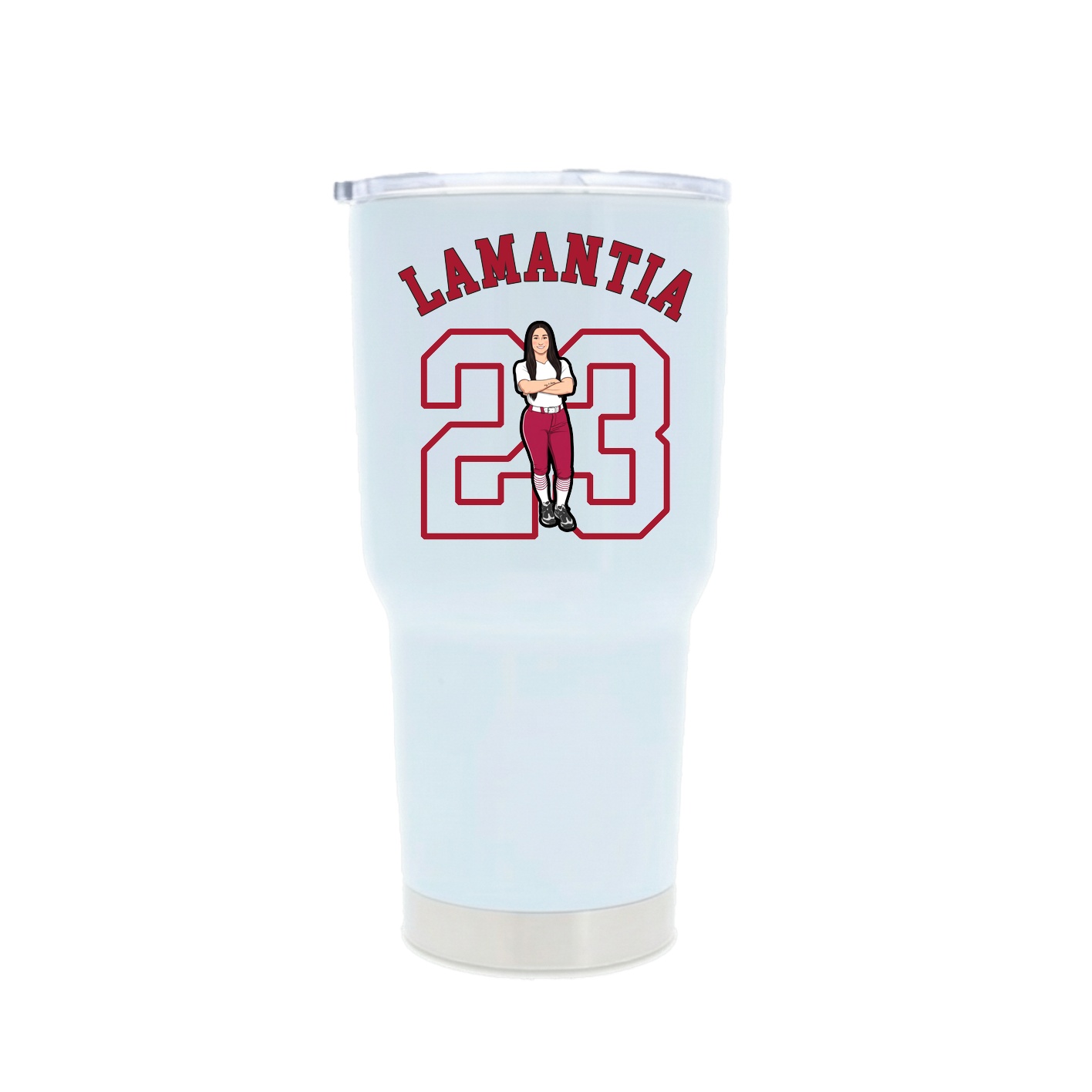 30oz Stainless Steel Tumbler — Shirsey Arch in White