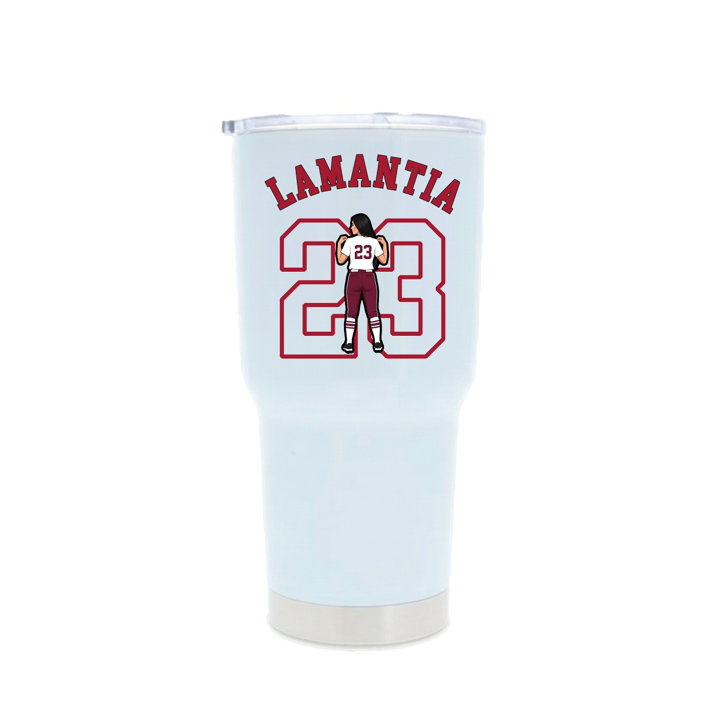30oz Stainless Steel Tumbler — Shirsey Arch in White