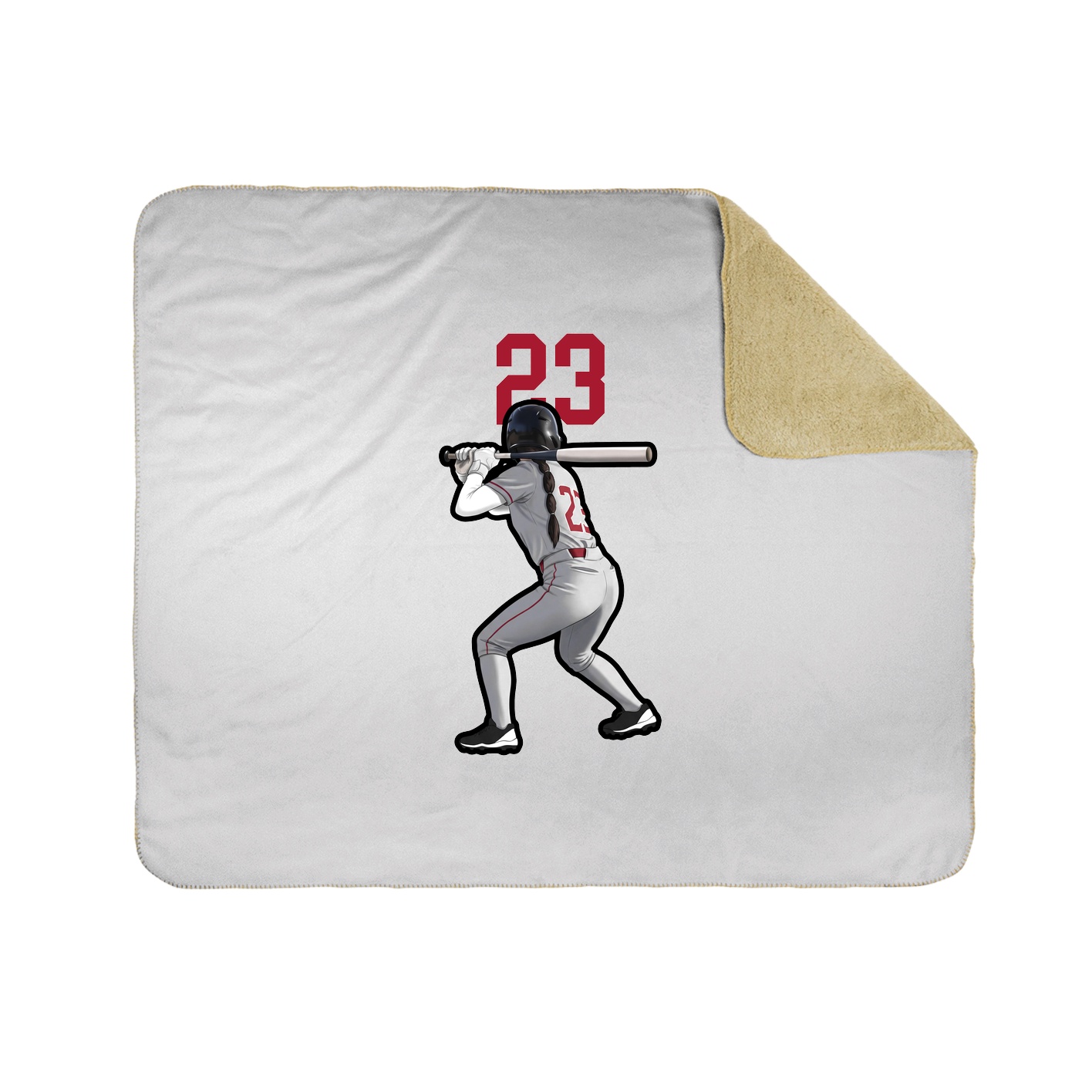 Throw Blanket — Number Top in White