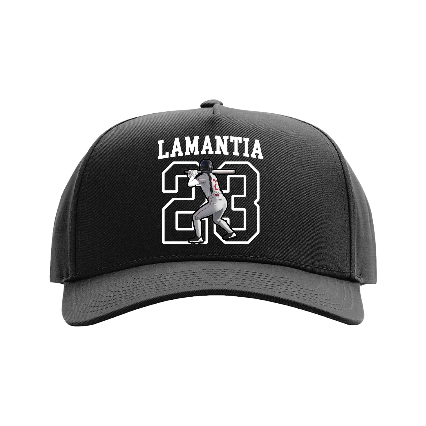 Full Fabric Five-Panel Champ Cap — Shirsey in Black