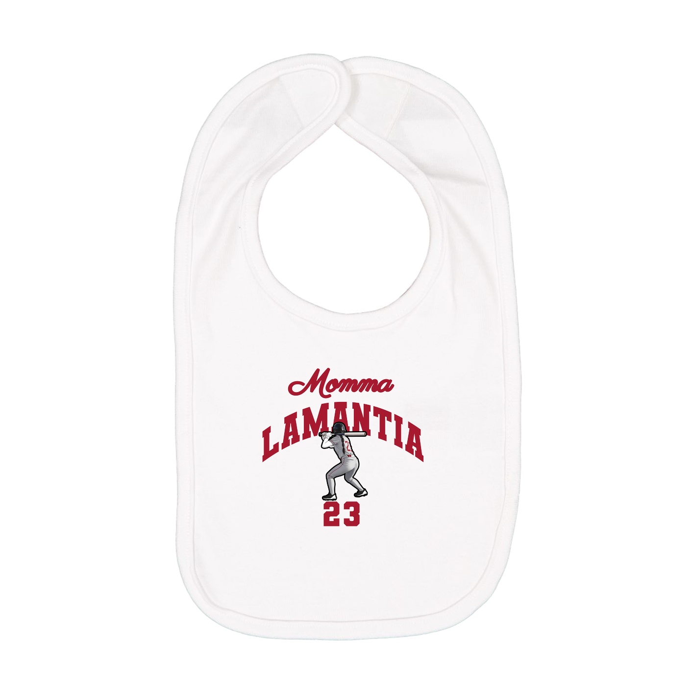Infant Bib — Mothers Day Arch in White