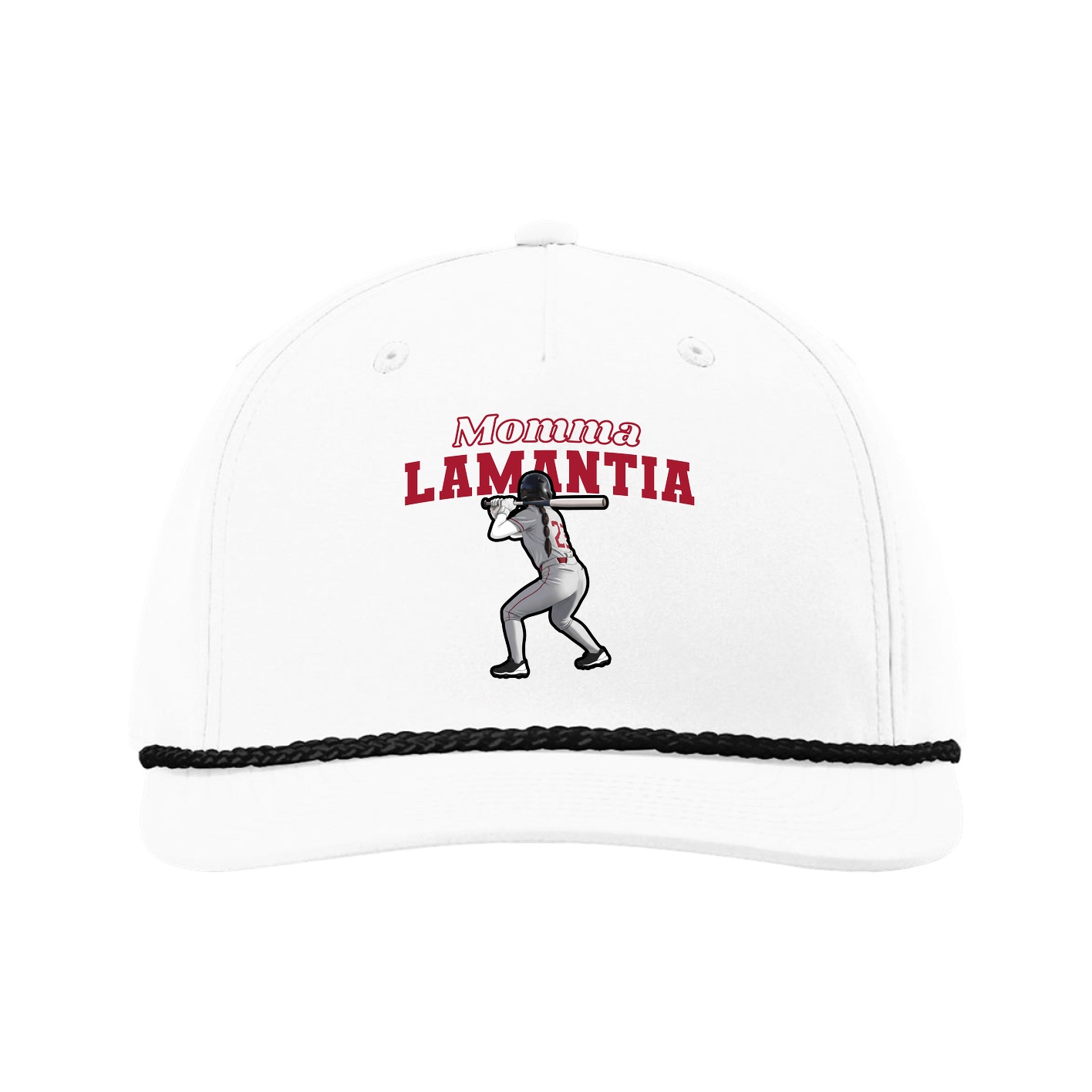 Five-Panel Classic Rope Cap — Mothers Day Block in White