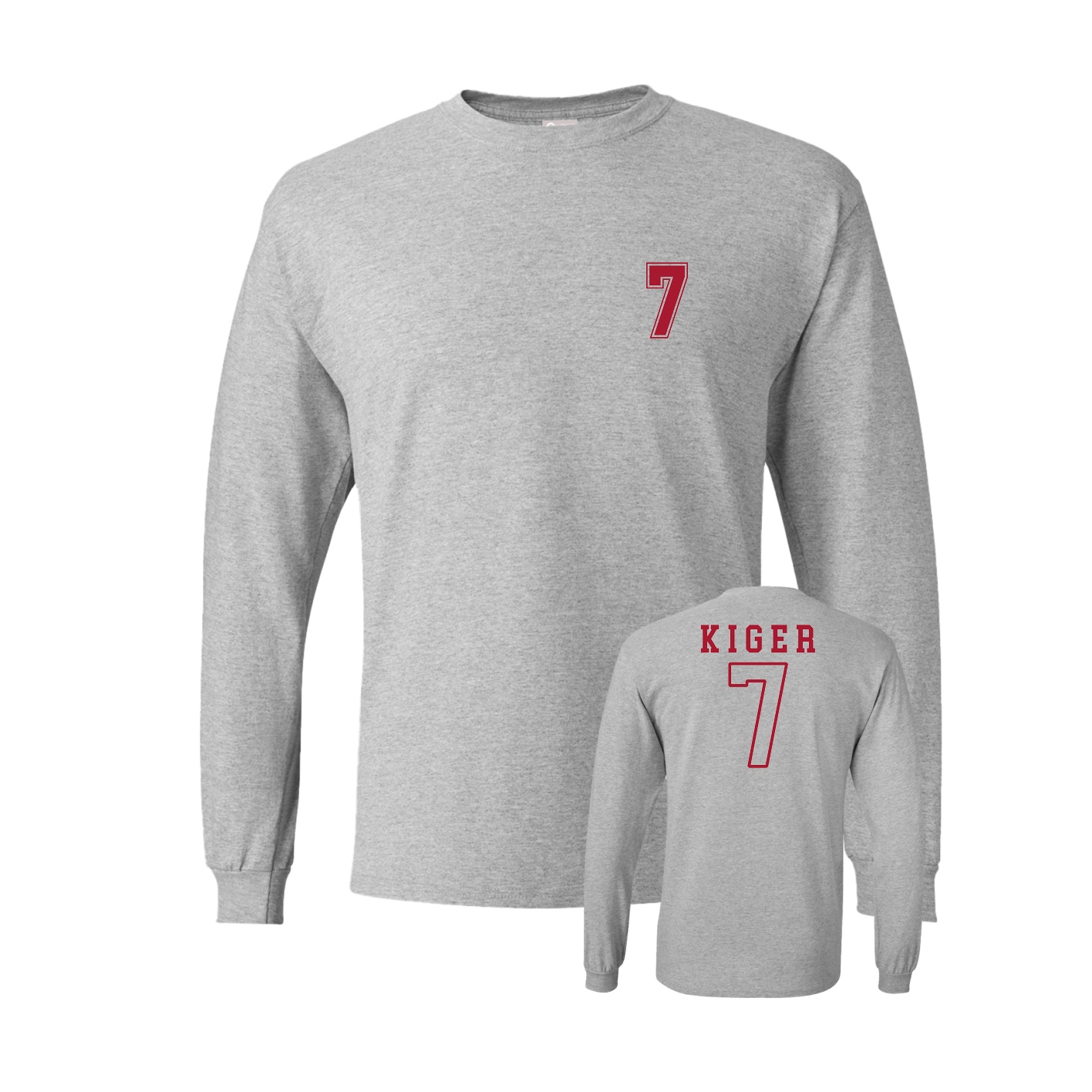 Long Sleeve Tee — Chest Back in Grey