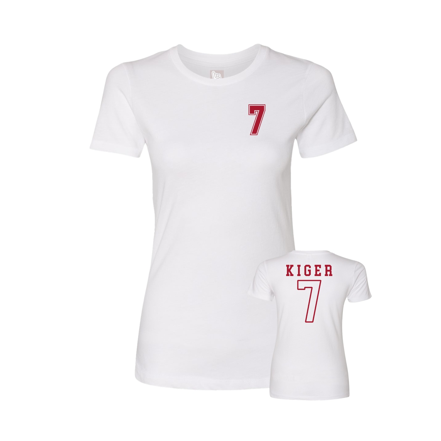 Womens Tee — Chest Back in White