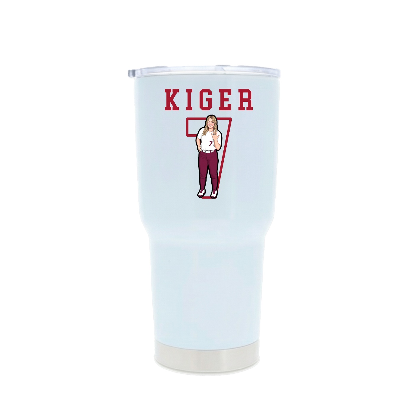 30oz Stainless Steel Tumbler — Shirsey in White