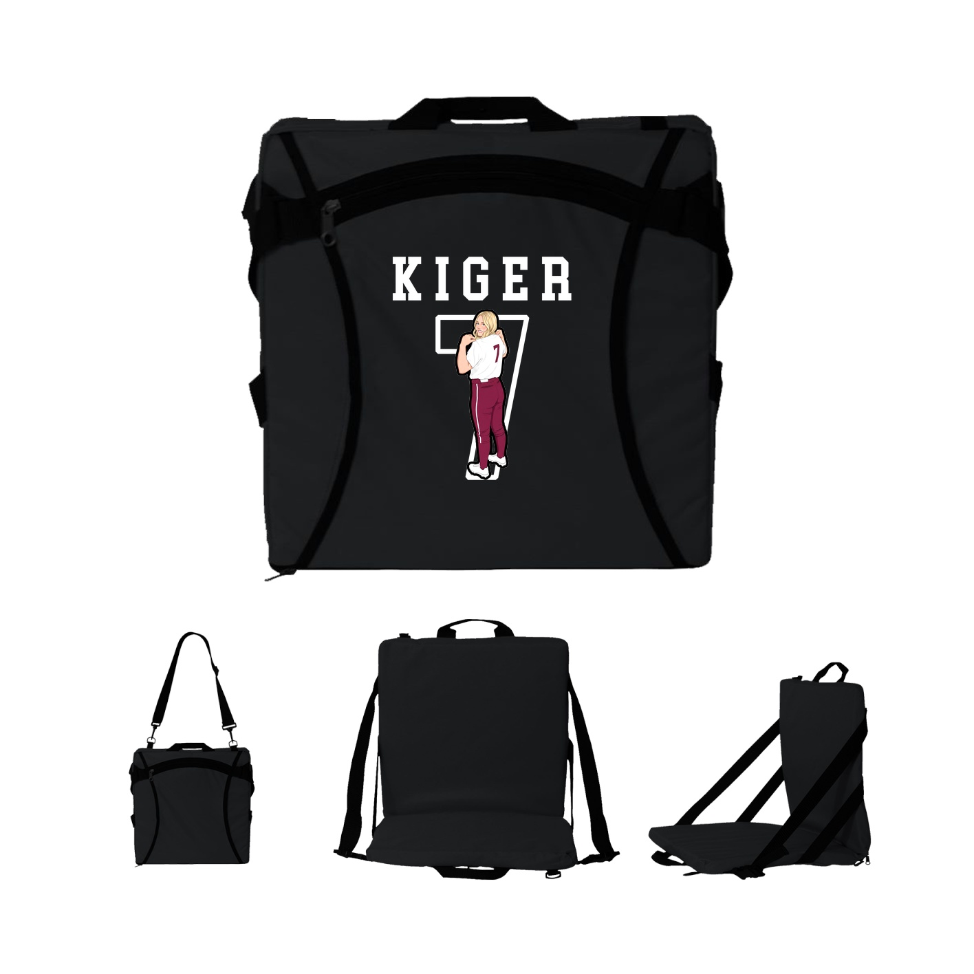 Folding Stadium Seat — Shirsey in Black