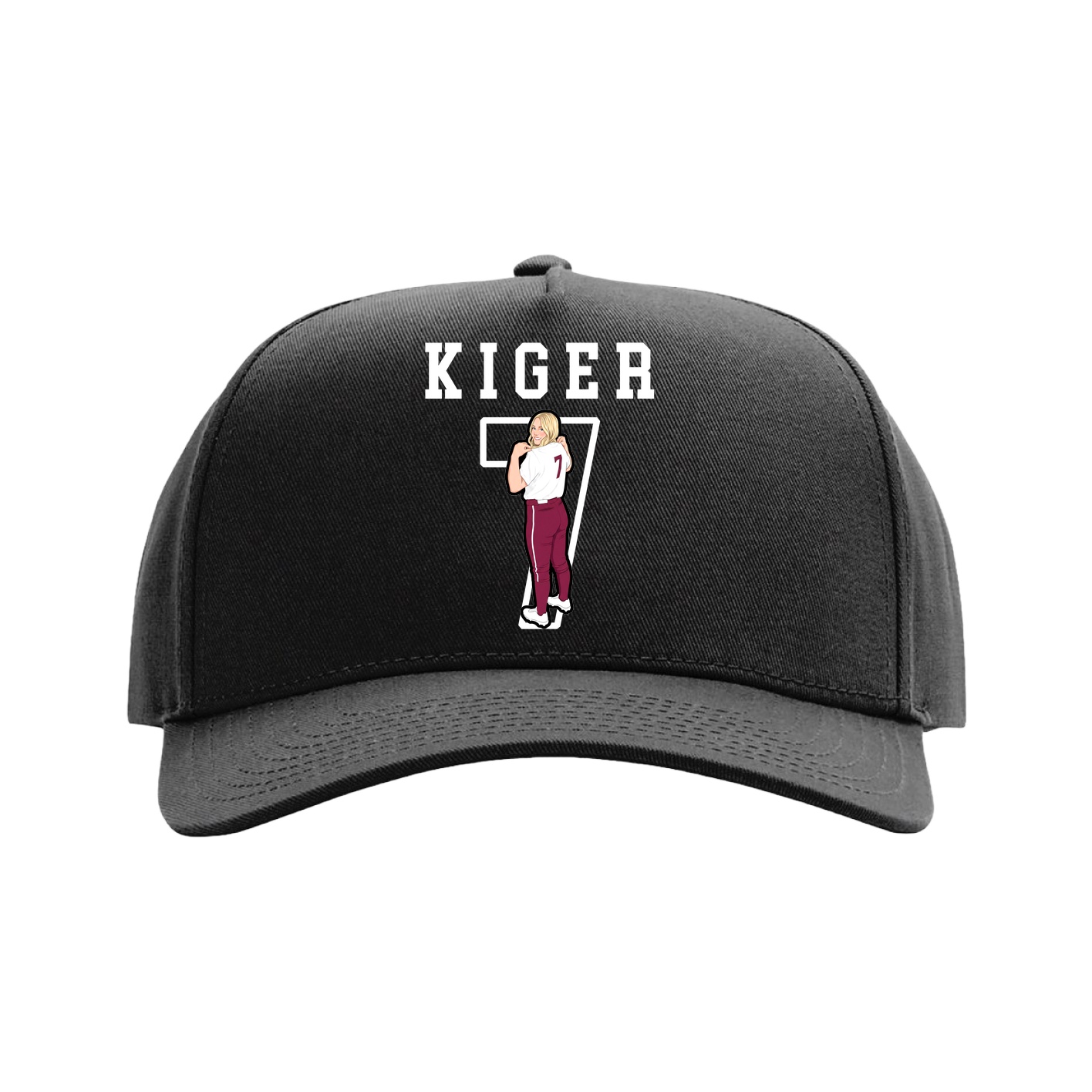 Full Fabric Five-Panel Champ Cap — Shirsey in Black