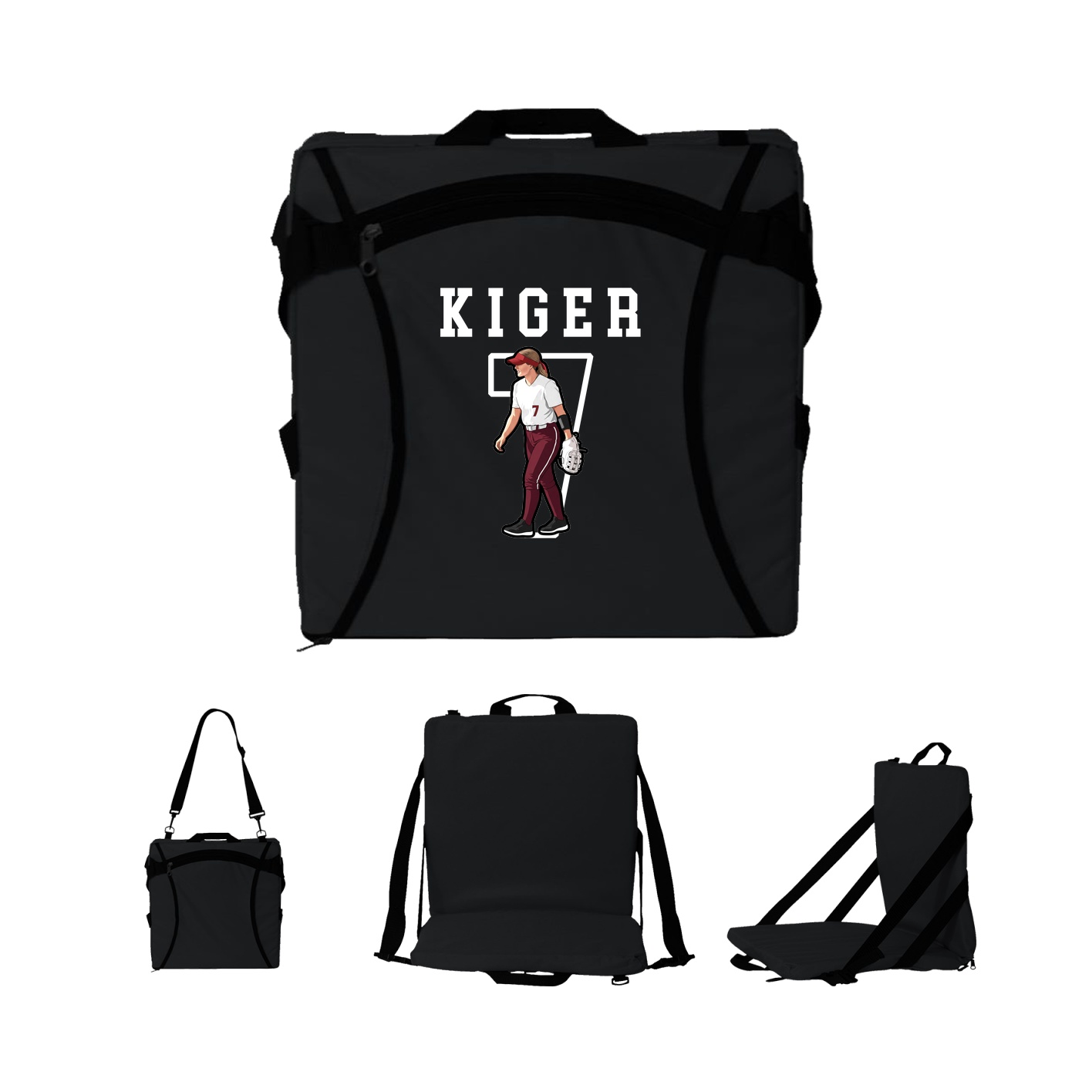 Folding Stadium Seat — Shirsey in Black