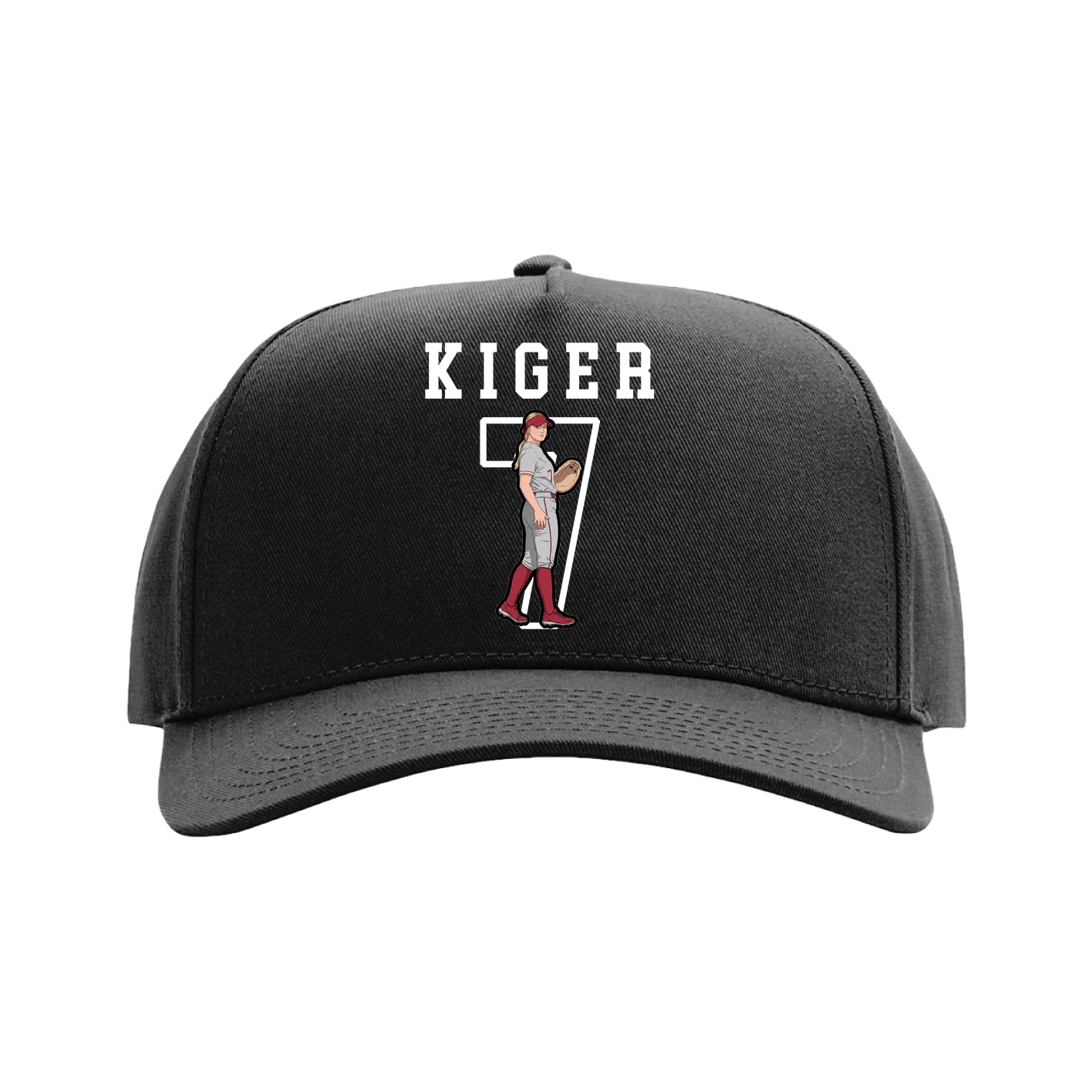 Full Fabric Five-Panel Champ Cap — Shirsey in Black