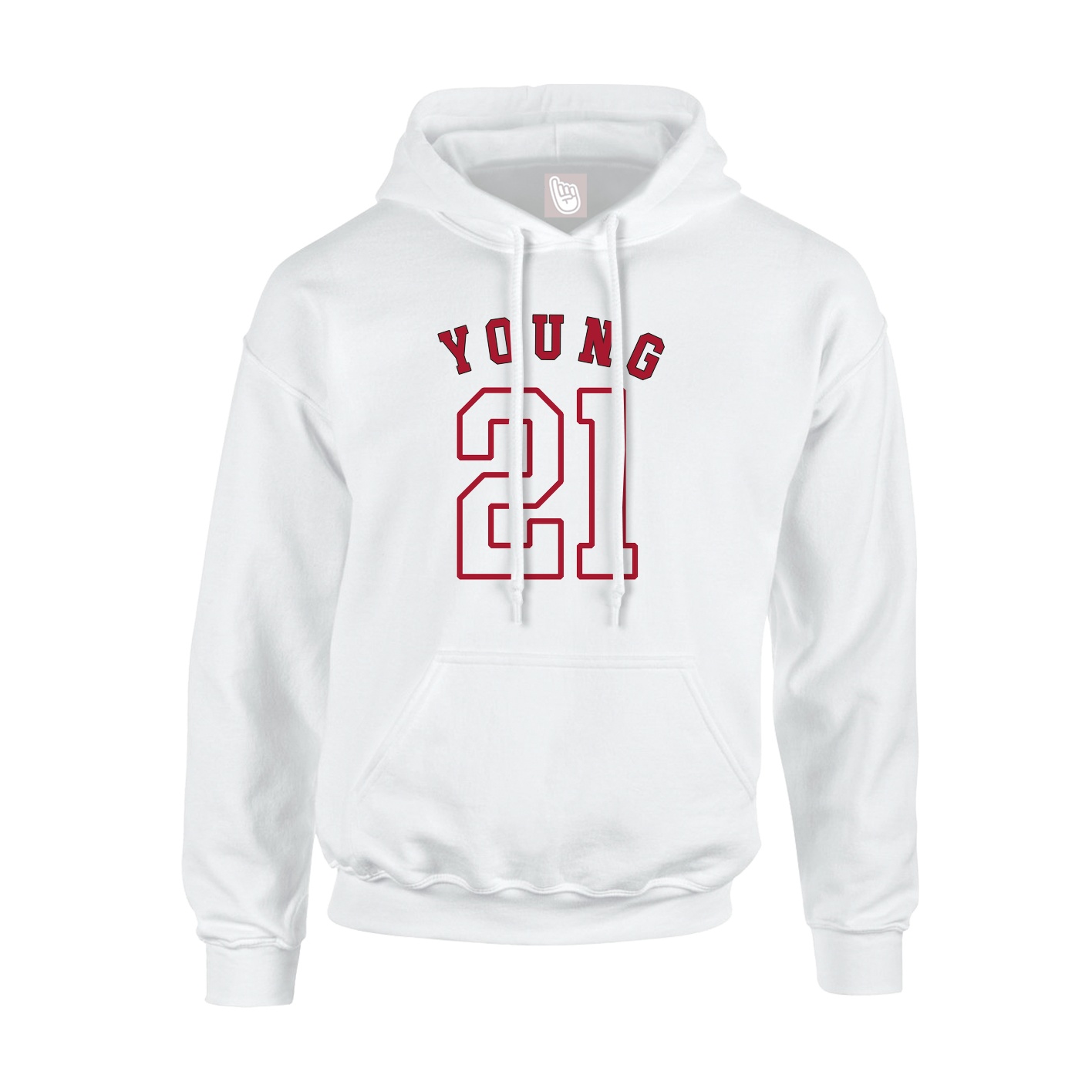 Youth Hoodie — Shirsey Arch in White