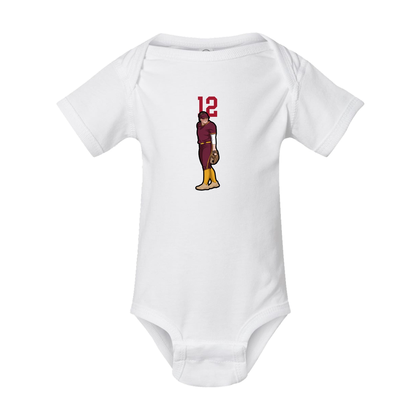 Baby Onesie — Number Top in White