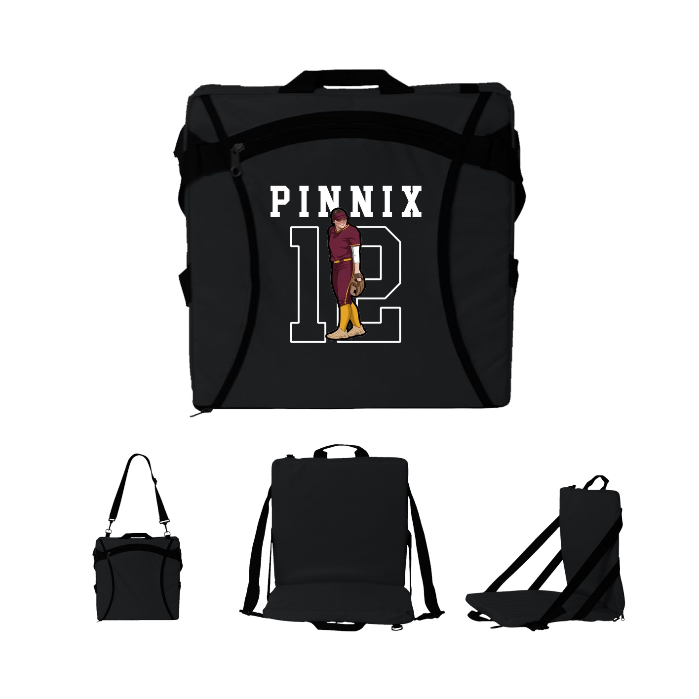 Folding Stadium Seat — Shirsey in Black