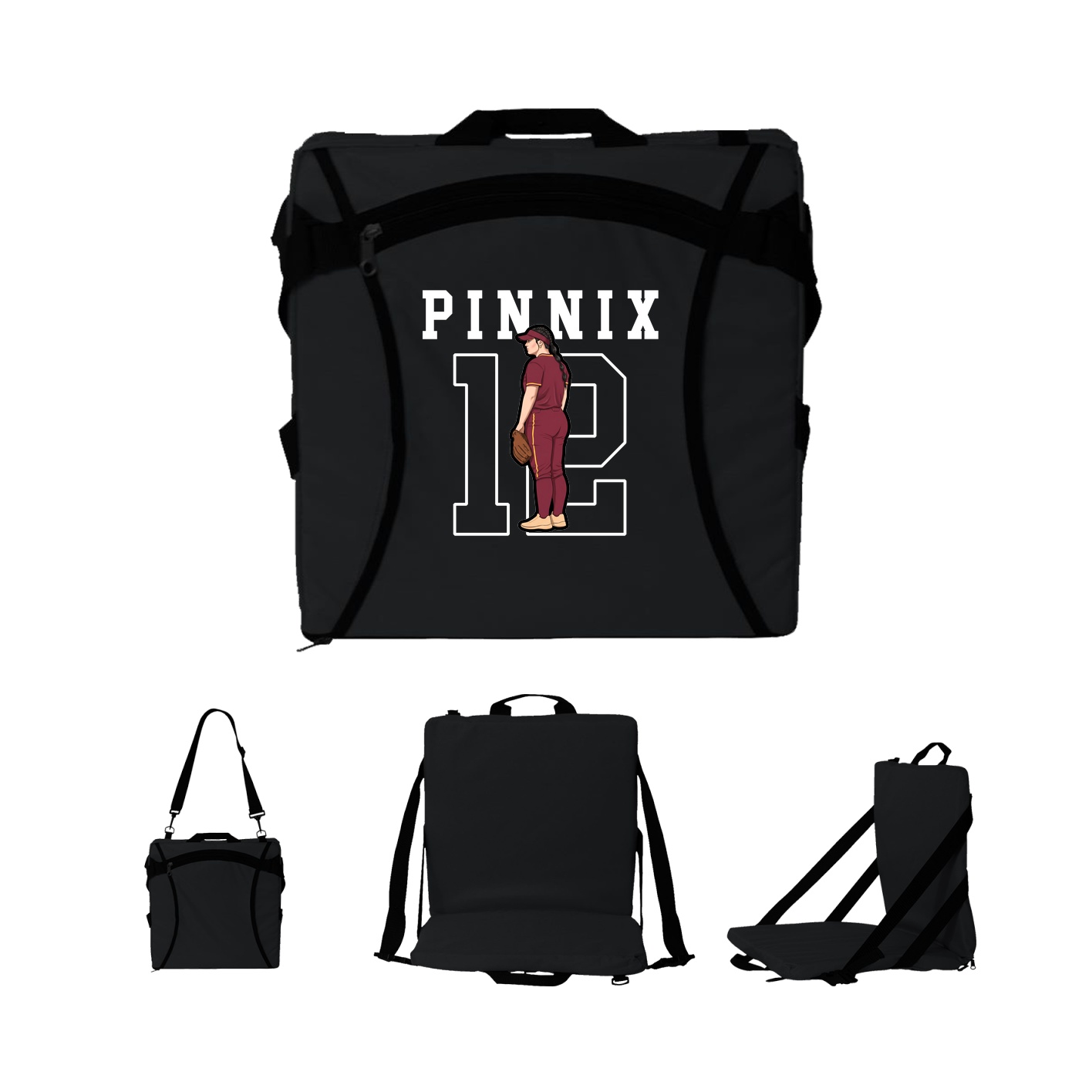 Folding Stadium Seat — Shirsey in Black
