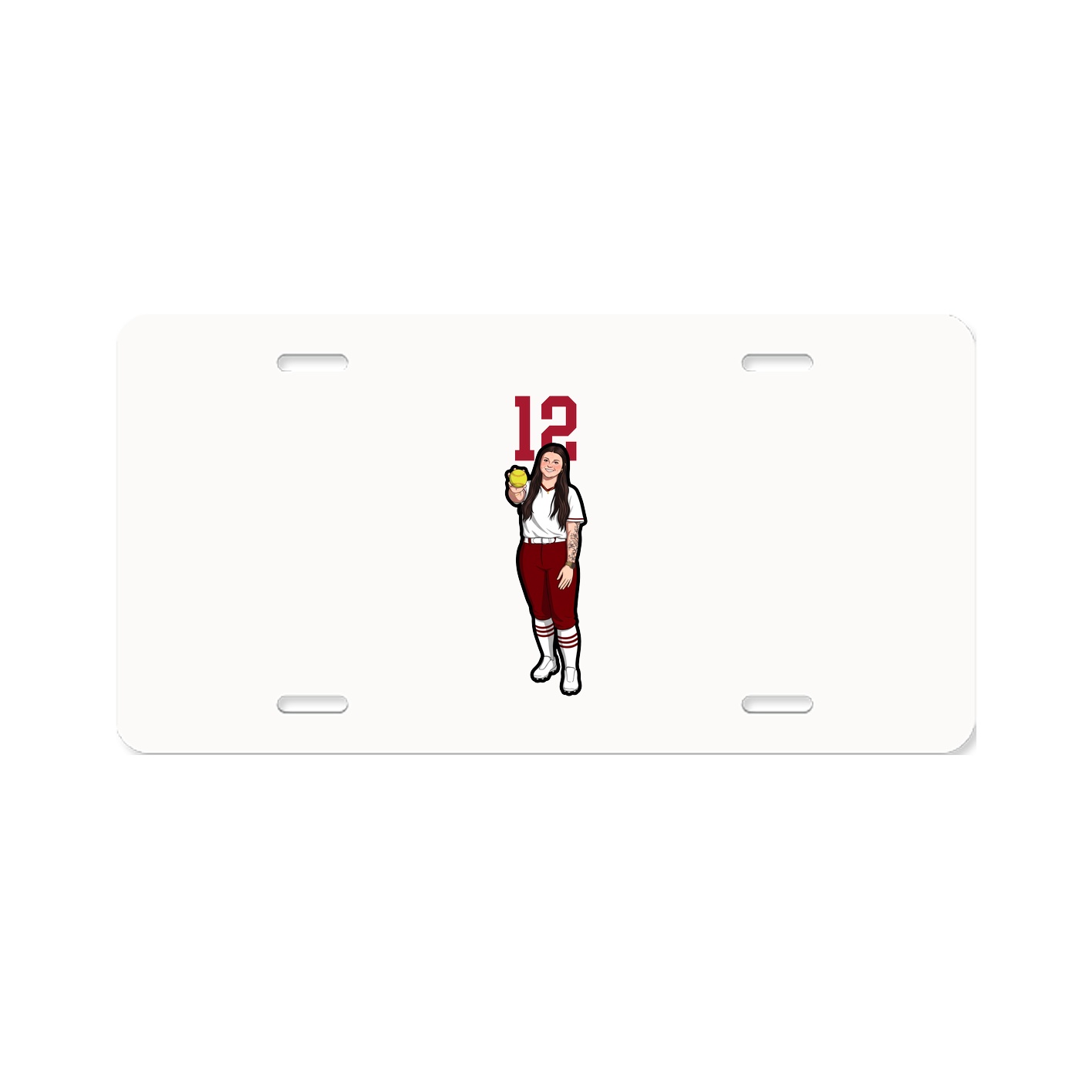 License Plate — Number Top in Classic