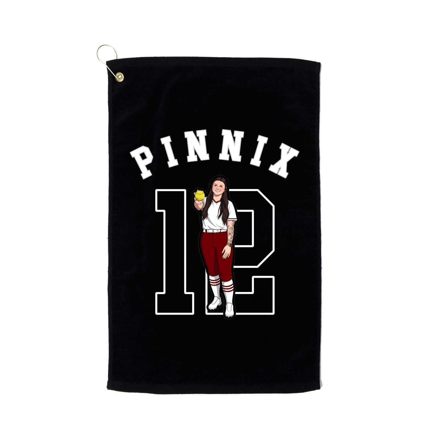 Golf Towel — Shirsey Arch in Black