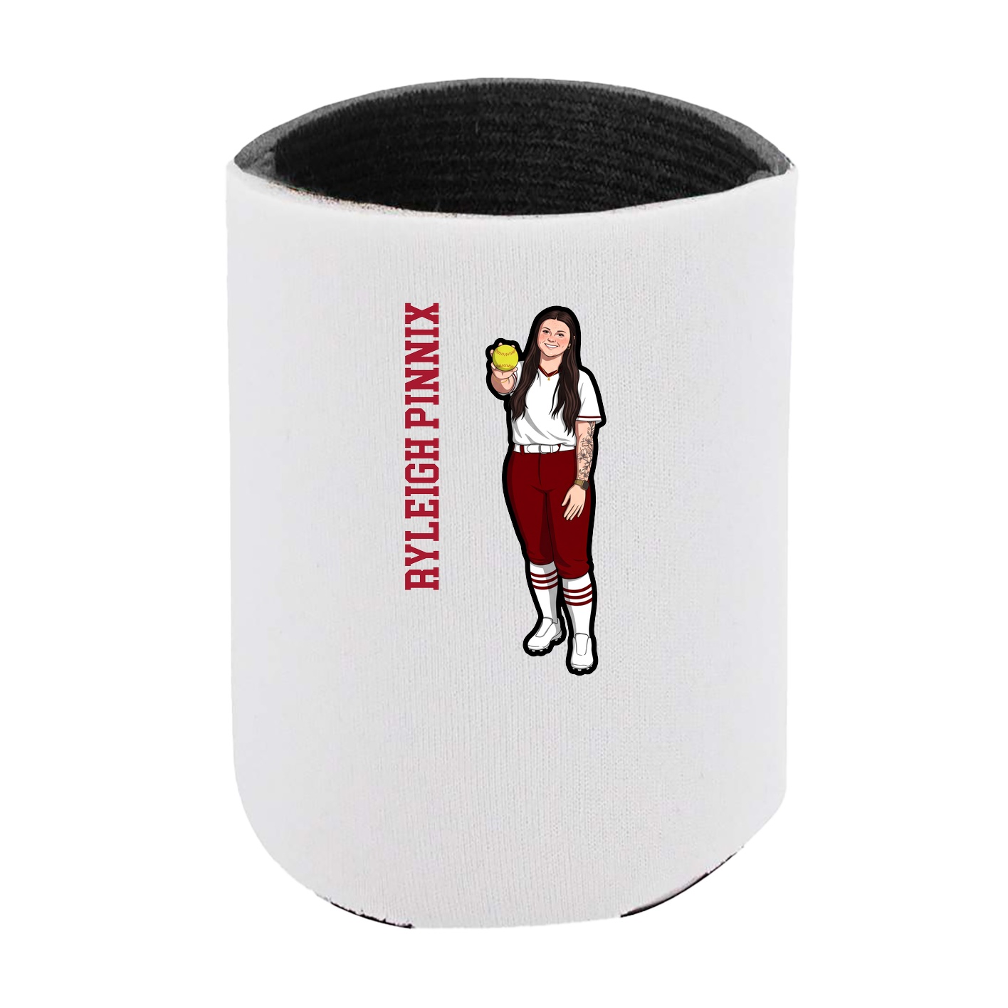 Can Holder — Name Vertical in White