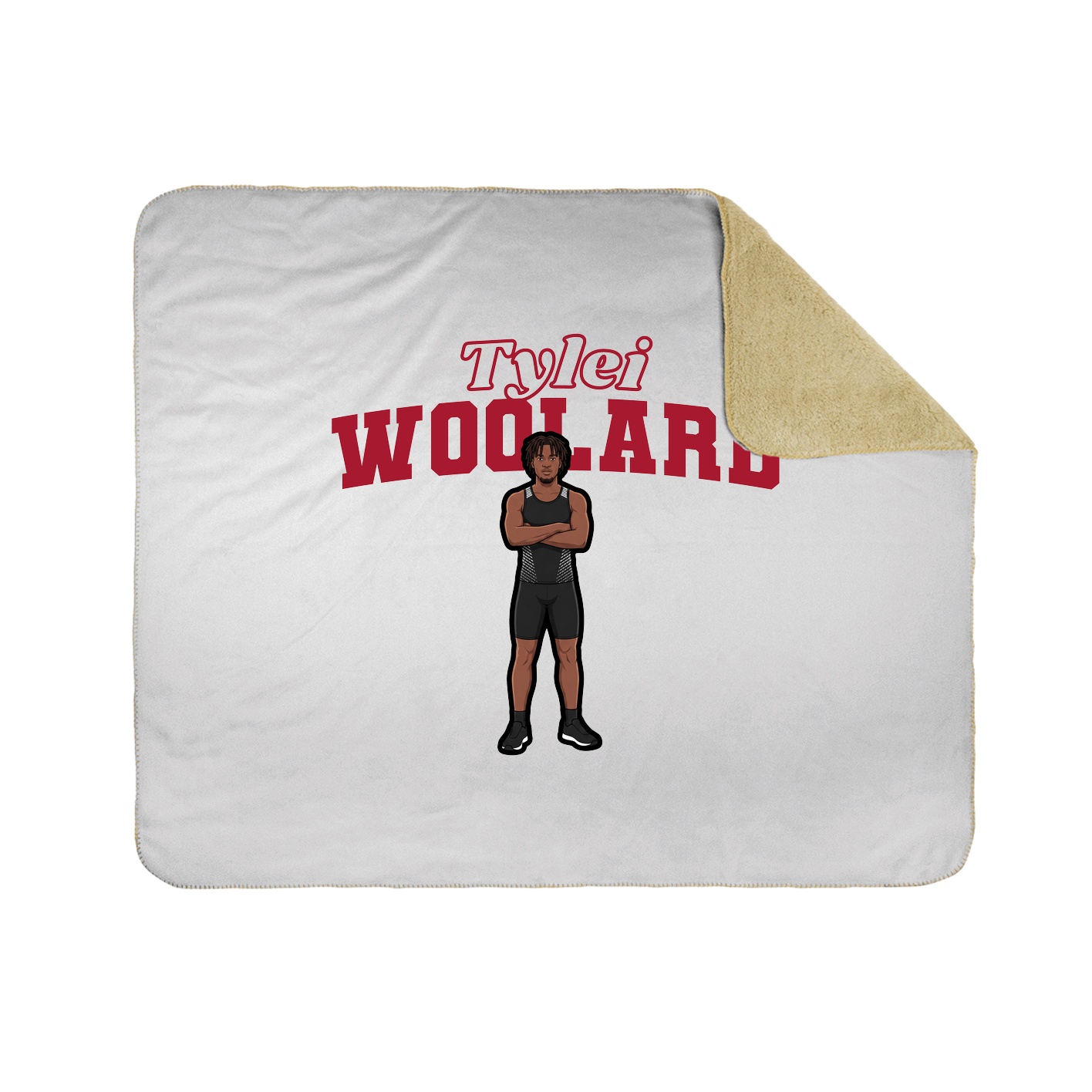 Throw Blanket — Name Arch in White