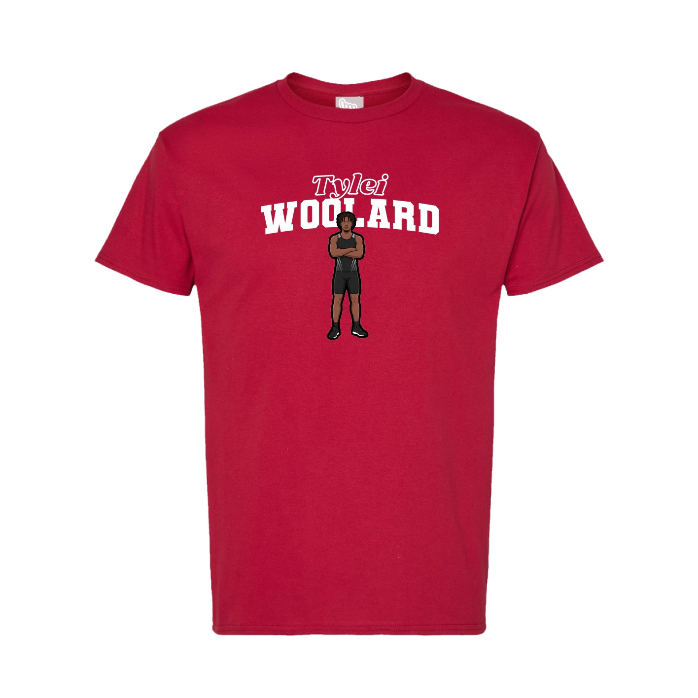 Tee — Name Arch in Crimson